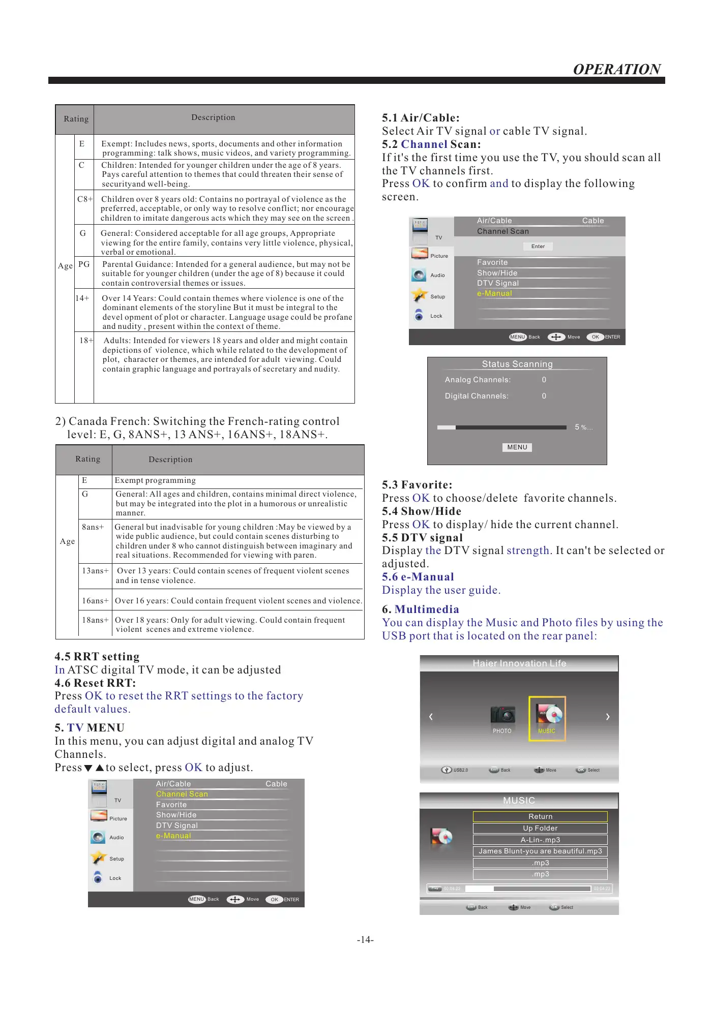 Haier 55E3500F User Manual Manual pdf 15 page image