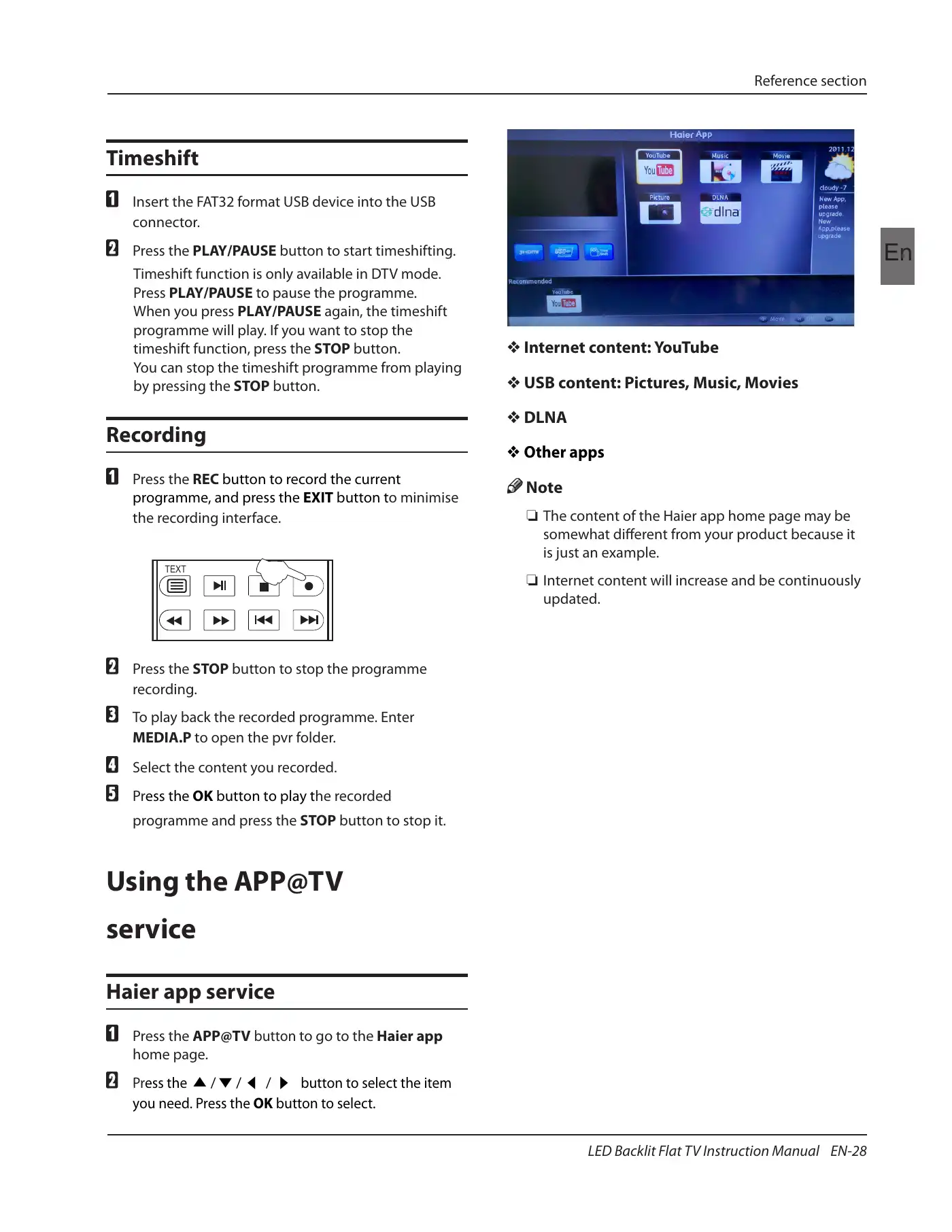 Haier Backlit Instruction Manual Manual pdf 29 page image