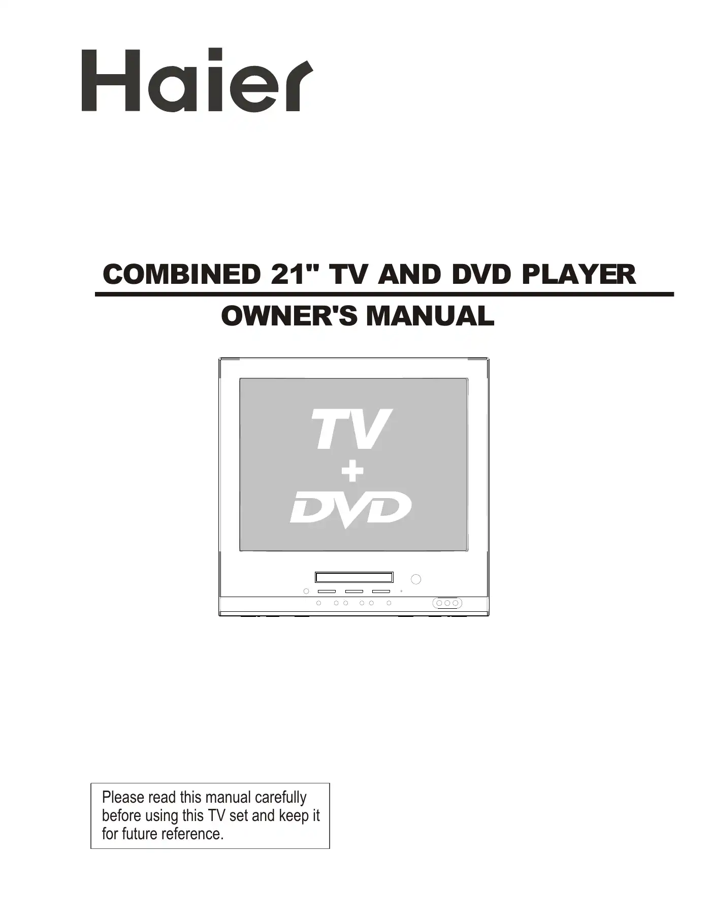 Haier DTA-2189 Owner's Manual Manual pdf 1 page image