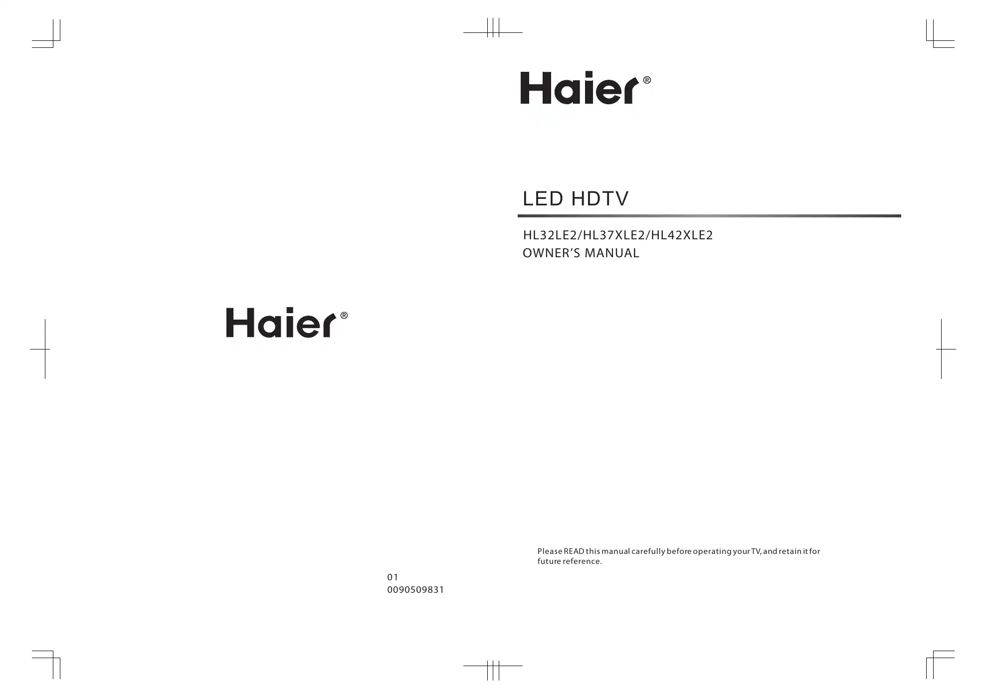 Haier HE32A4VHA Owner's Manual Manual pdf 1 page image