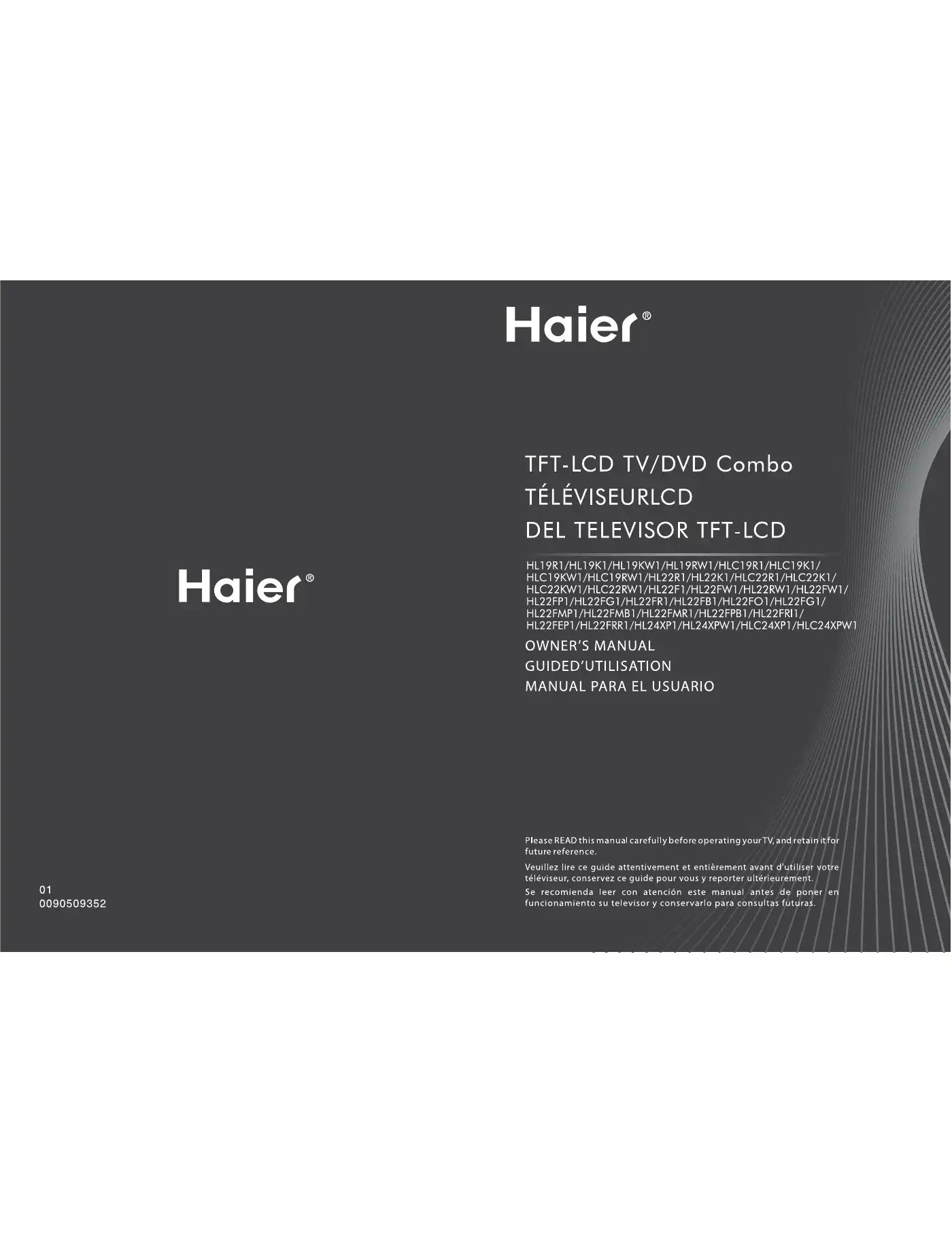 Haier HL Series Owner's Manual Manual pdf 1 page image