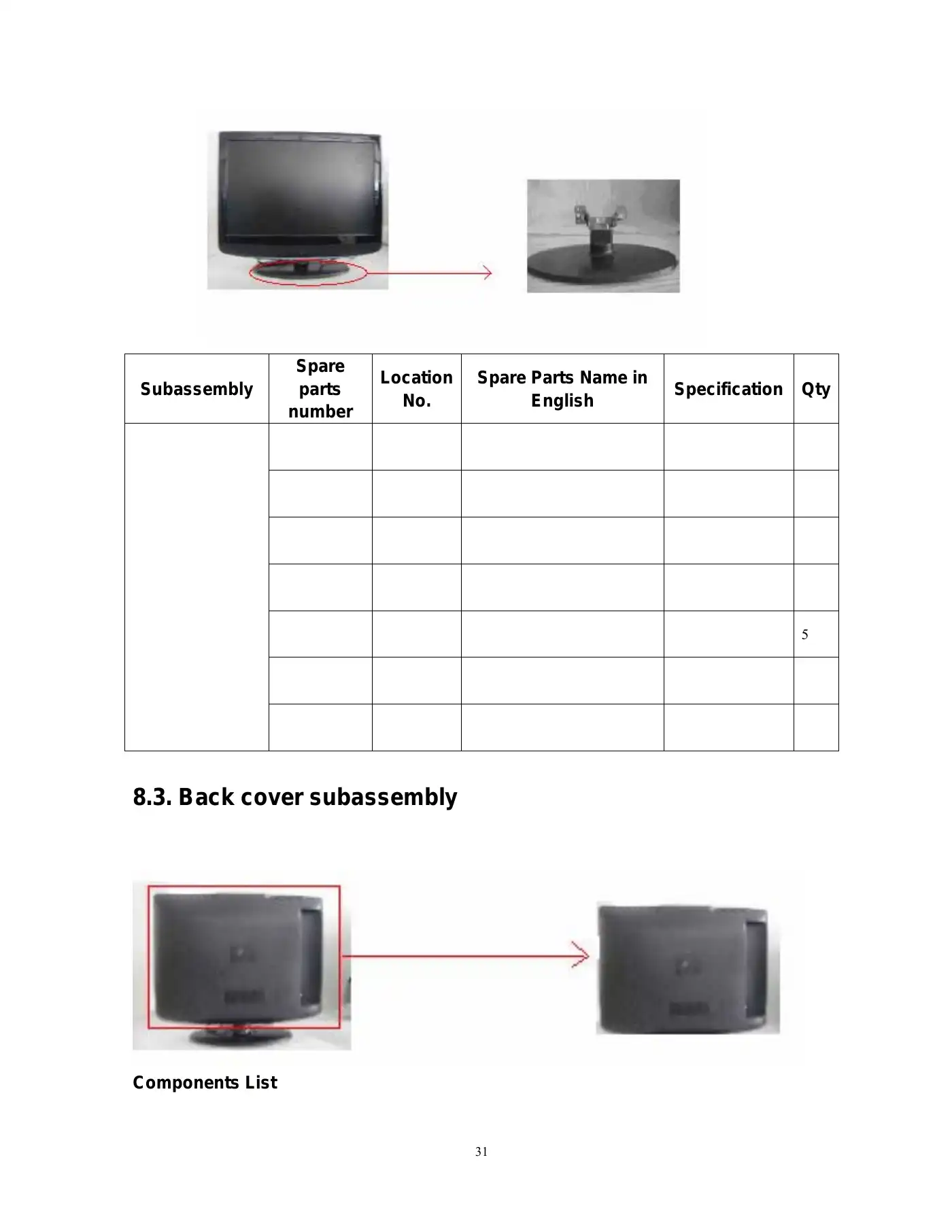 Haier HL19R Service Manual Manual pdf 31 page image