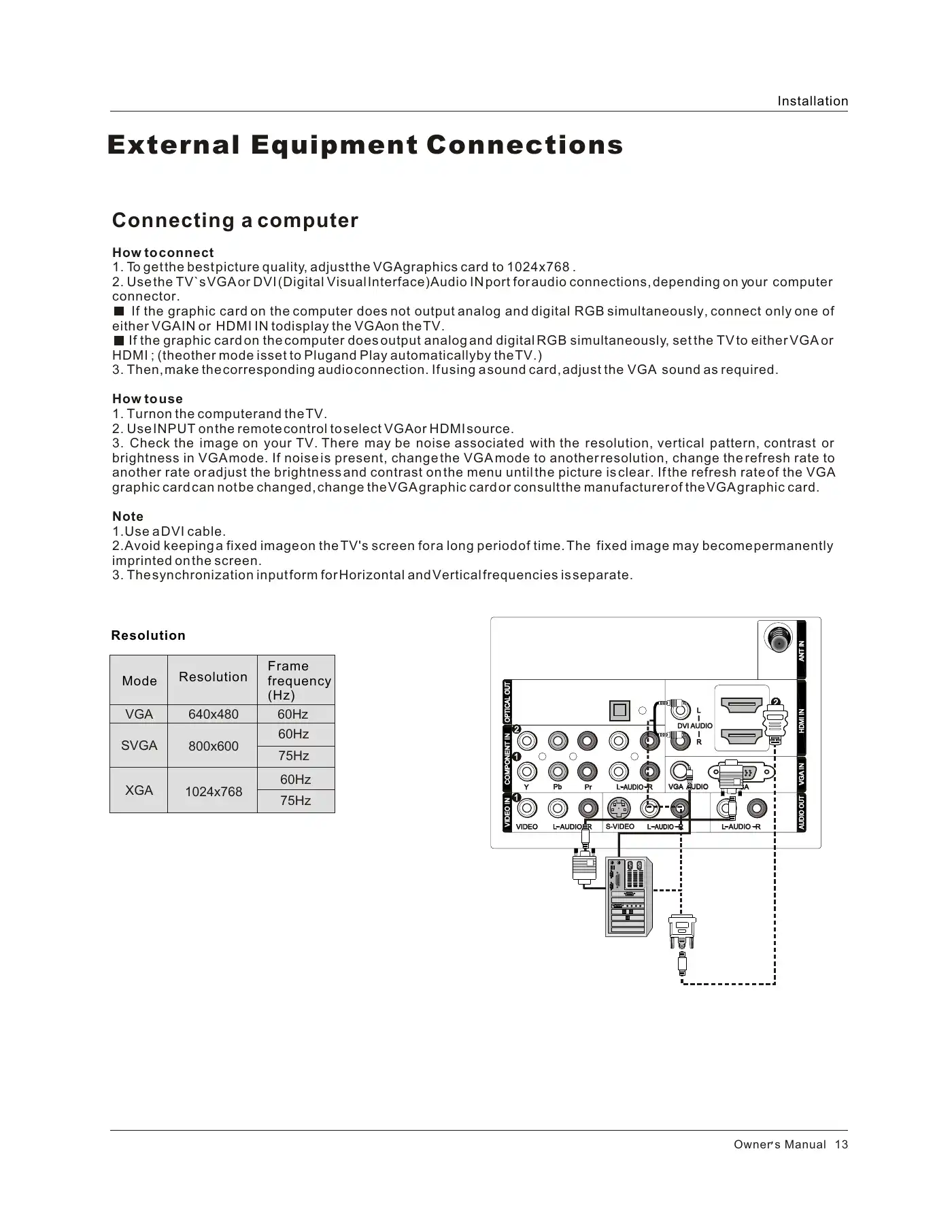 Haier HLC26R1 Owner's Manual Manual pdf 13 page image