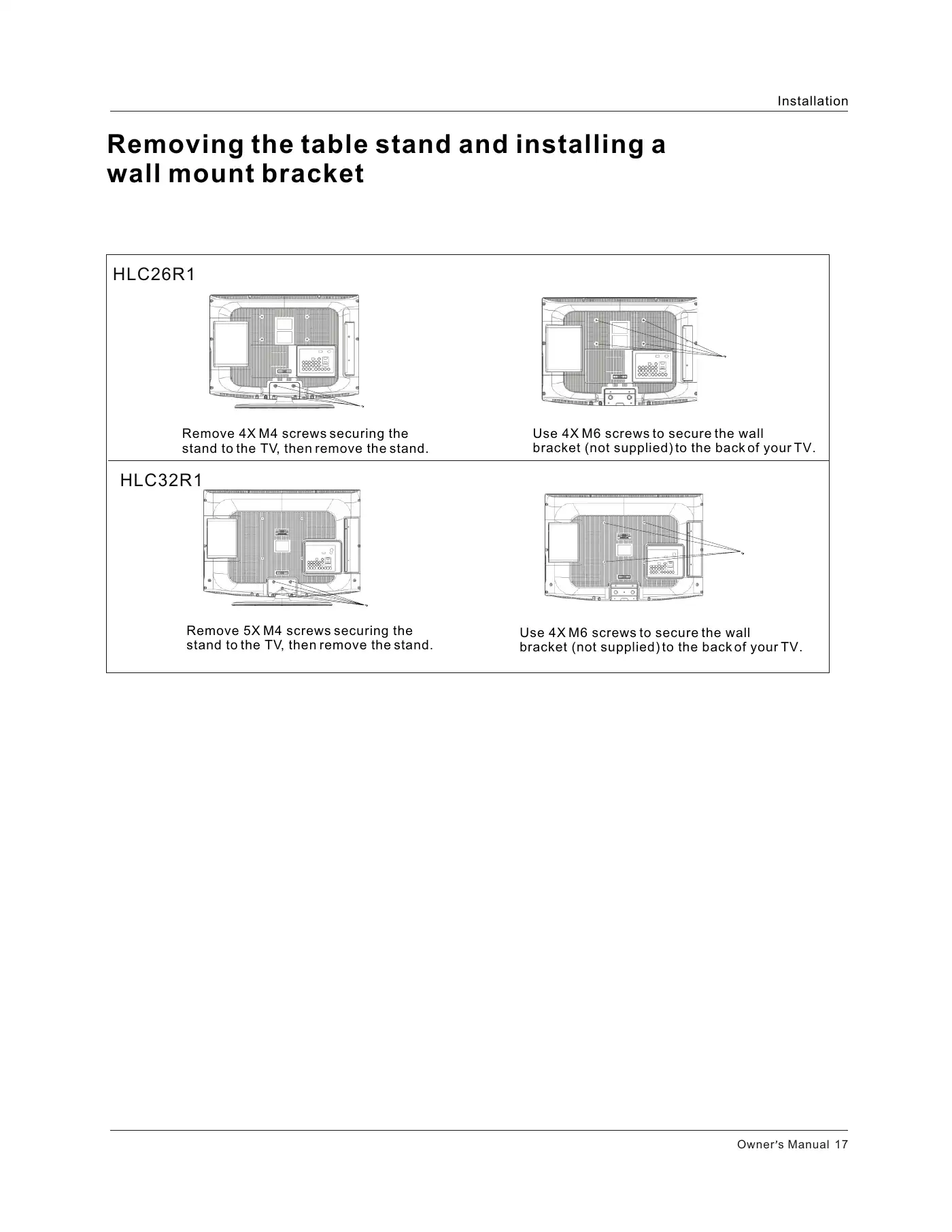 Haier HLC26R1 Owner's Manual Manual pdf 17 page image