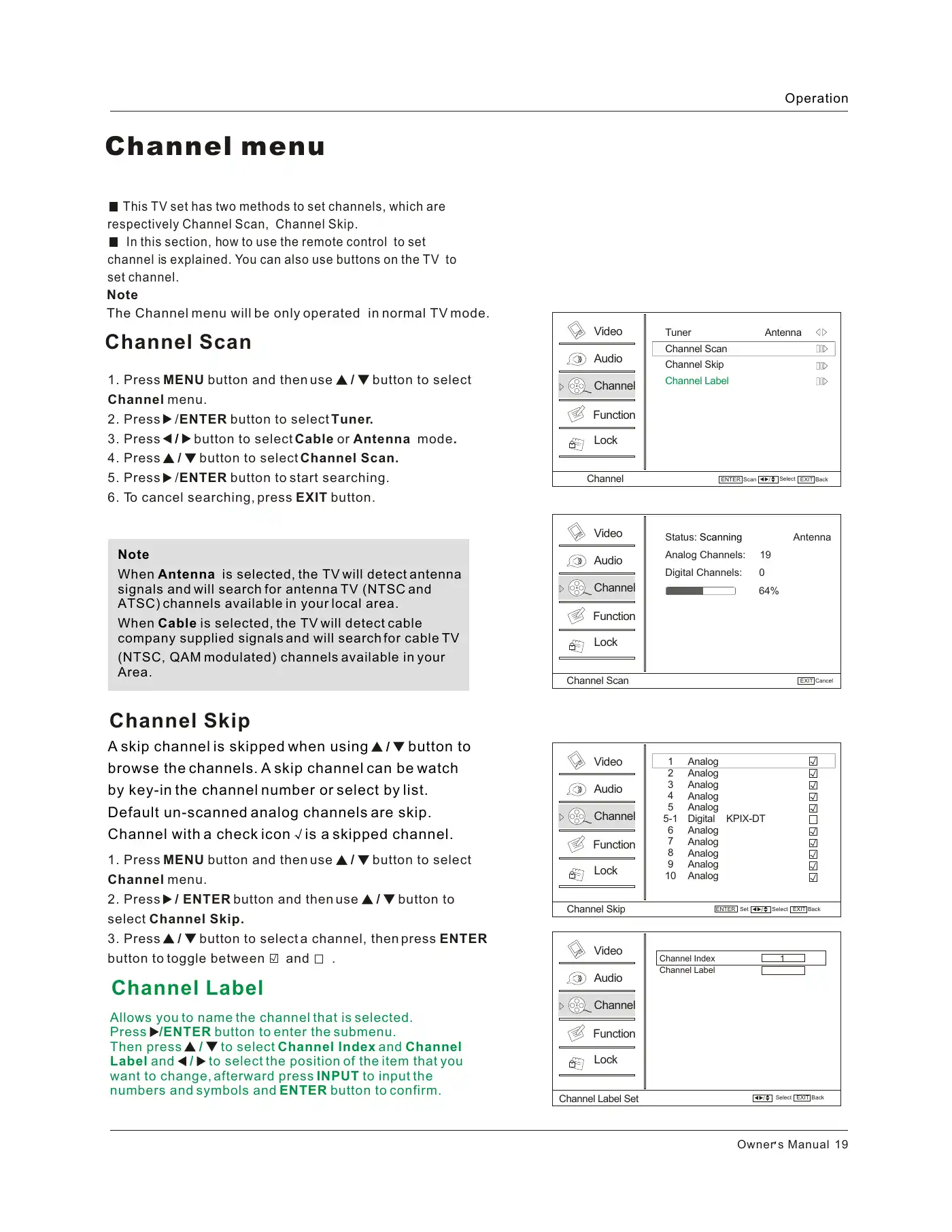 Haier HLC26R1 Owner's Manual Manual pdf 19 page image
