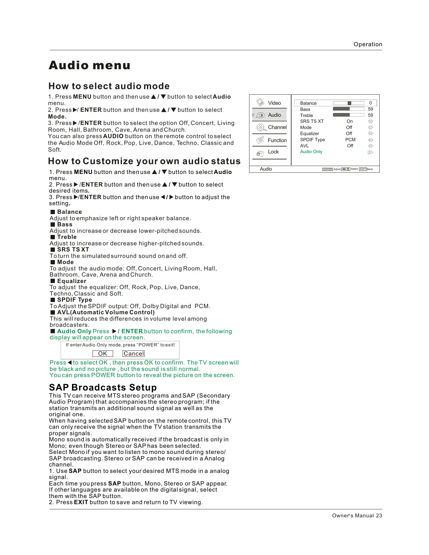 Haier HLC26R1 Owner's Manual Manual pdf 23 page image