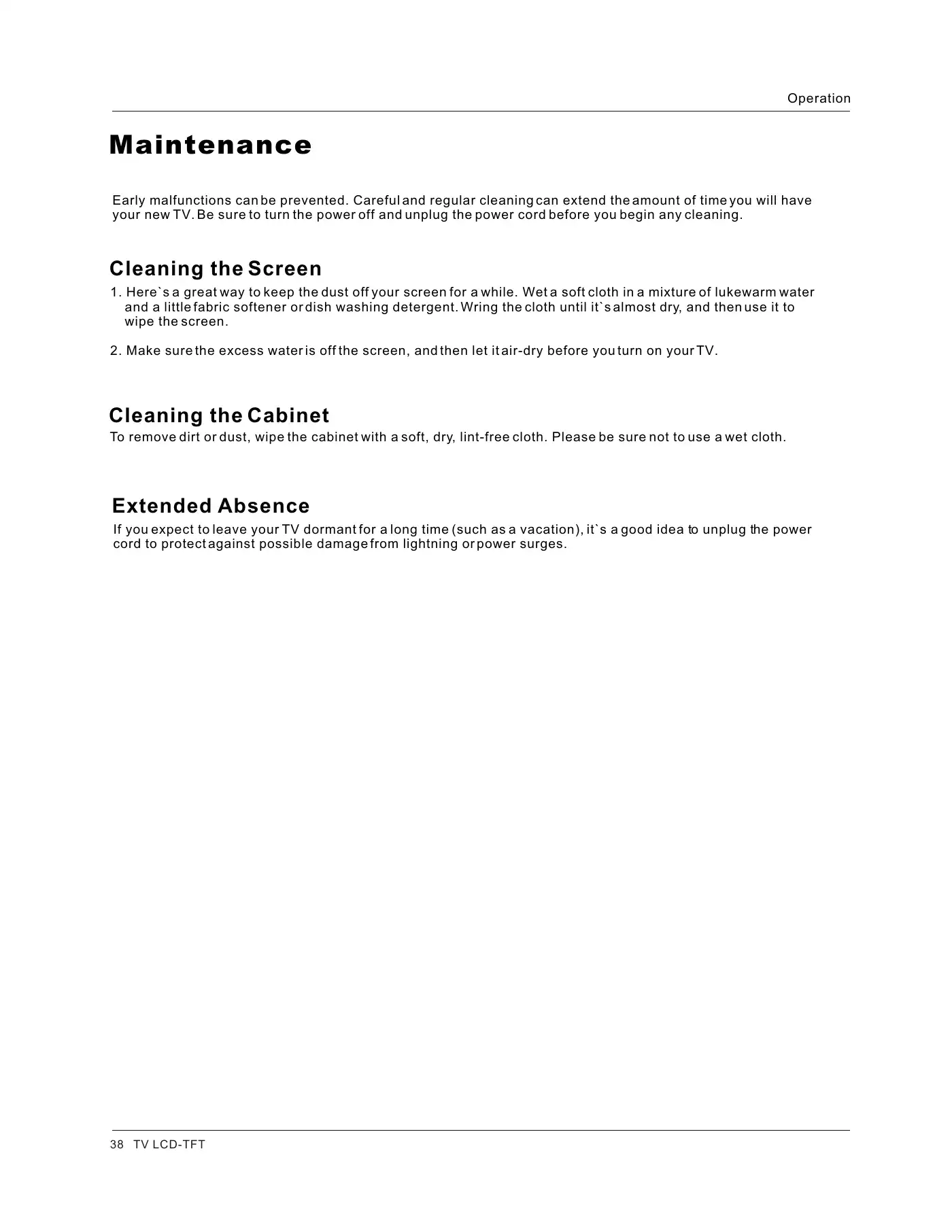 Haier HLC26R1 Owner's Manual Manual pdf 38 page image
