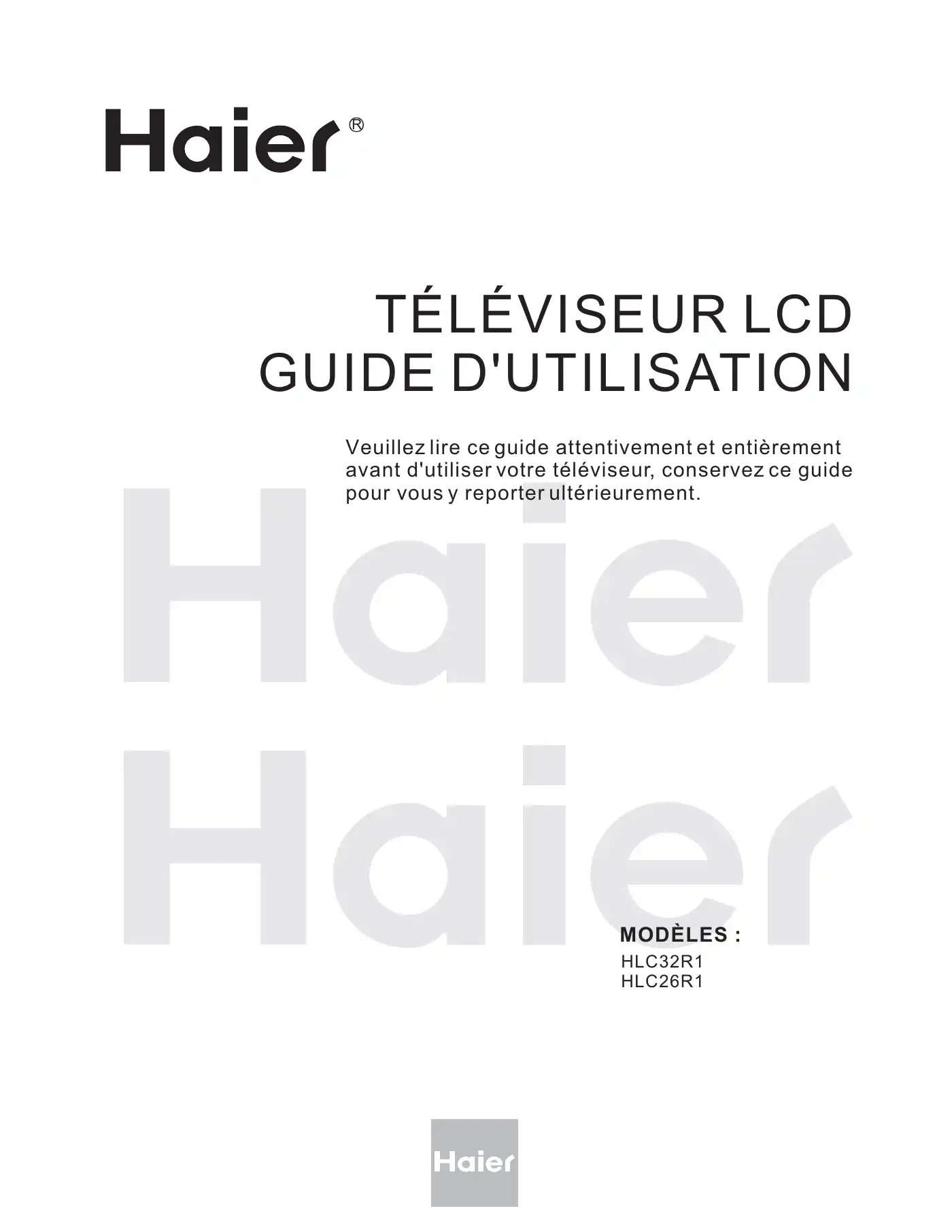 Haier HLC26R1 Owner's Manual Manual pdf 43 page image