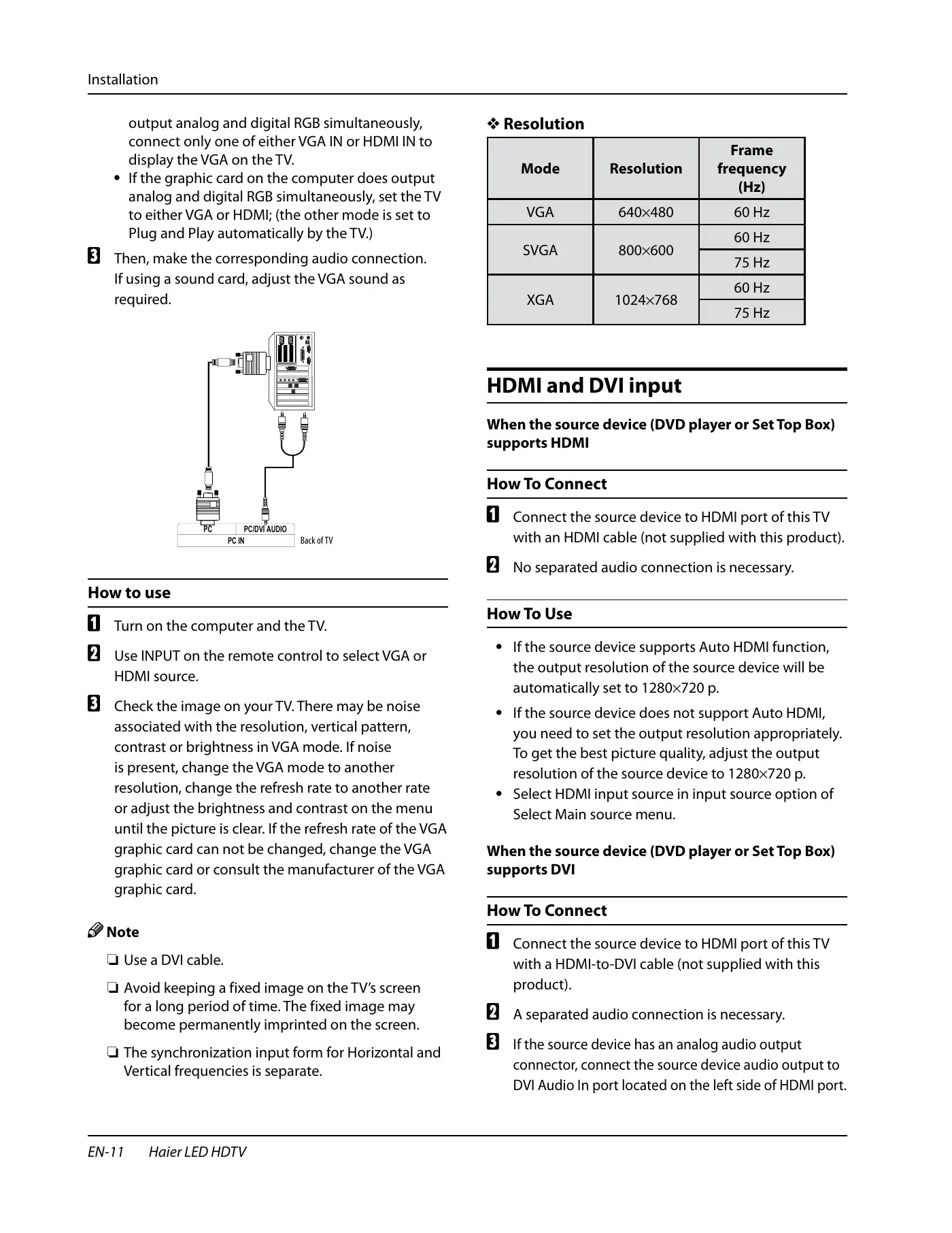 Haier HL32XSL2 Owner's Manual Manual pdf 12 page image
