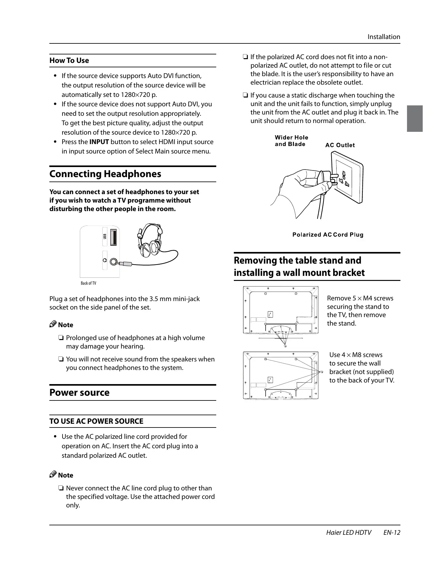 Haier HL32XSL2 Owner's Manual Manual pdf 13 page image