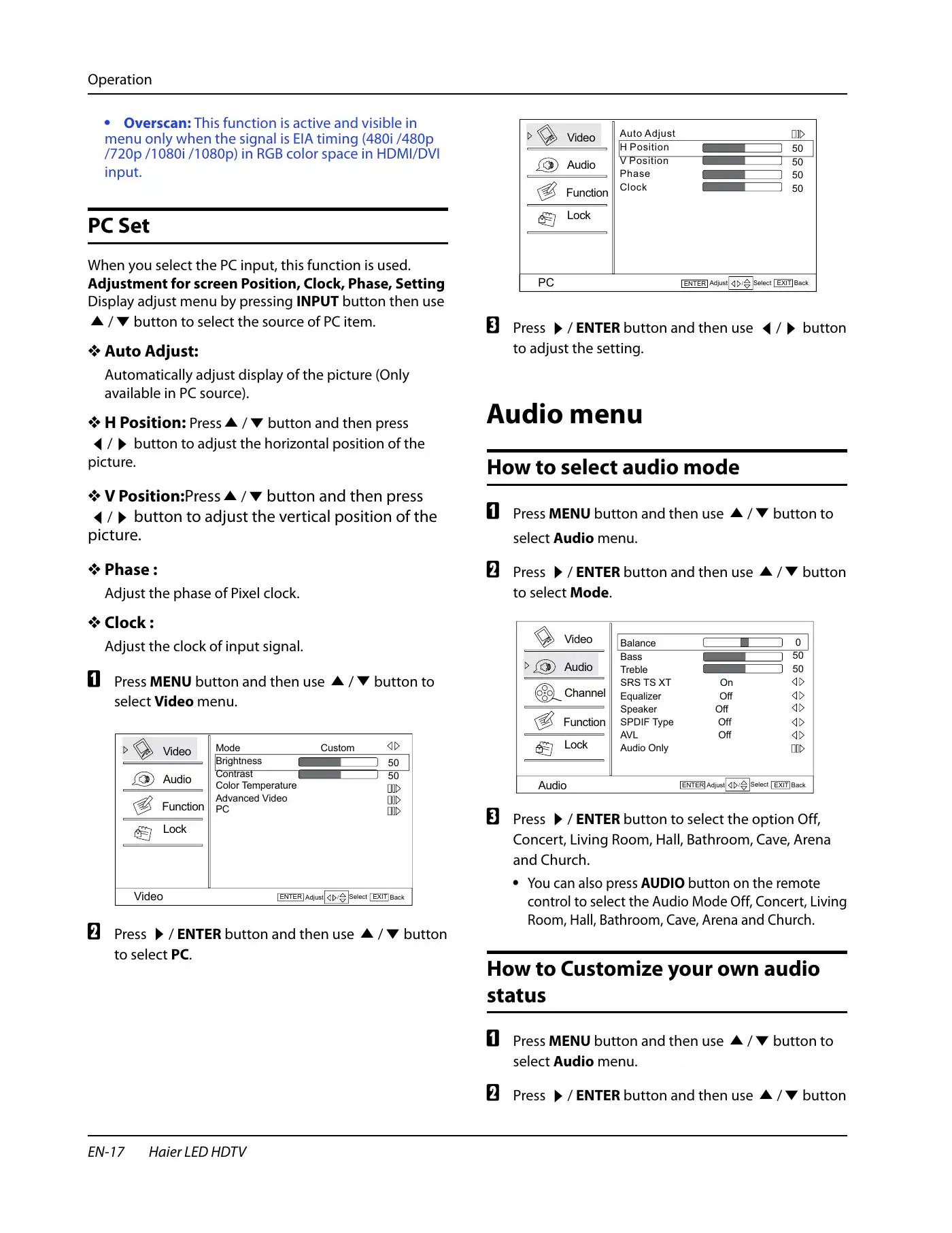 Haier HL32XSL2 Owner's Manual Manual pdf 18 page image