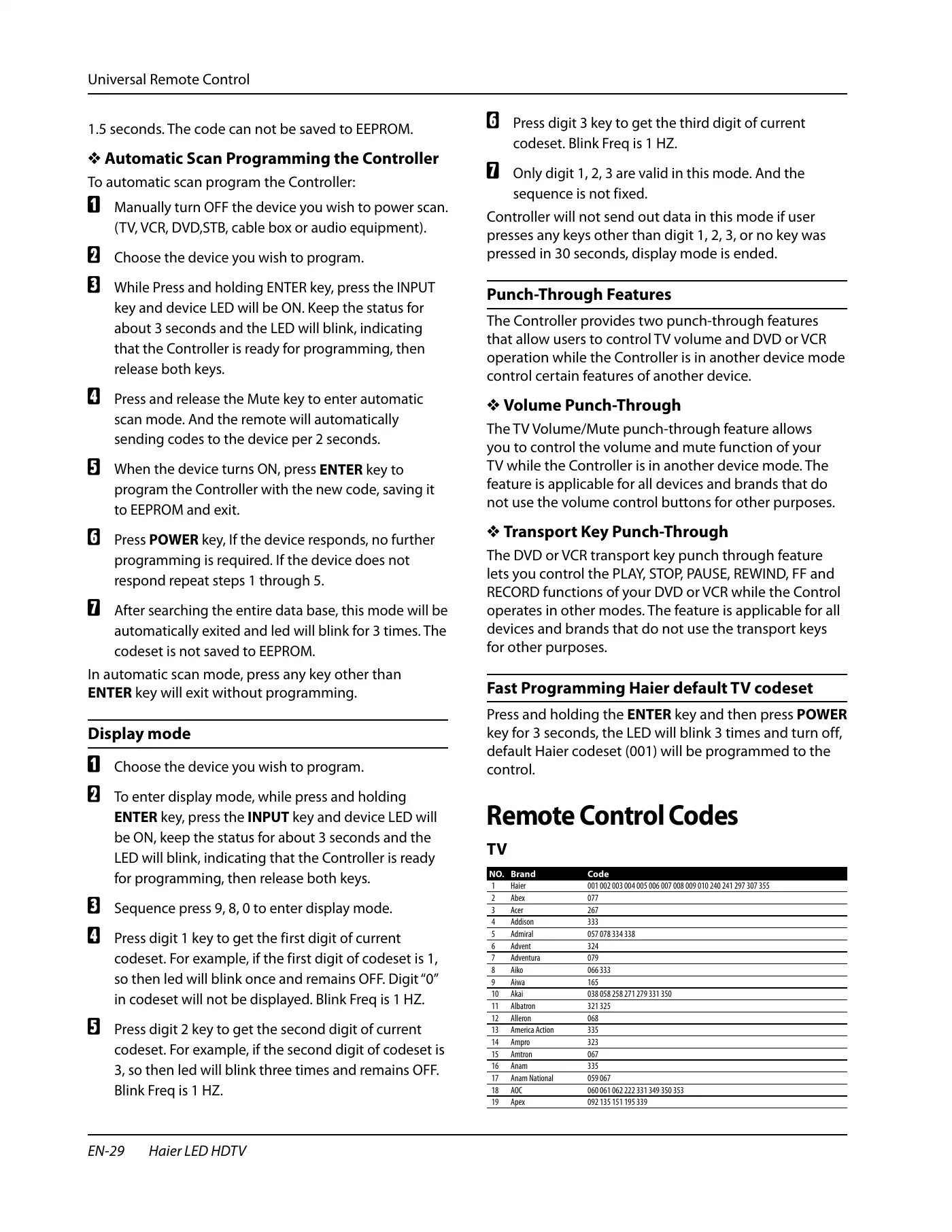 Haier HL32XSL2 Owner's Manual Manual pdf 30 page image