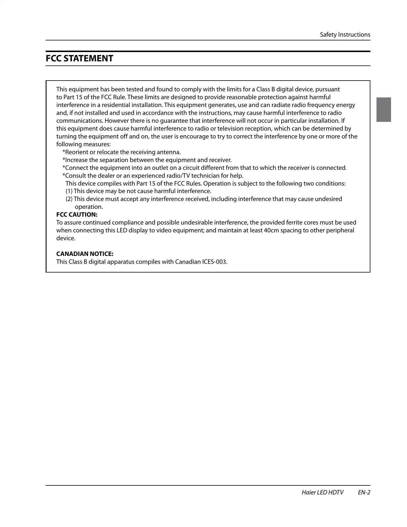 Haier HL32XSL2 Owner's Manual Manual pdf 3 page image