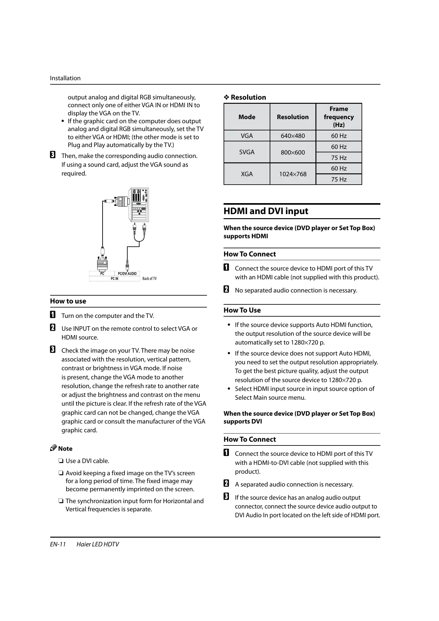 Haier HL32XSL2a Owner's Manual Manual pdf 12 page image