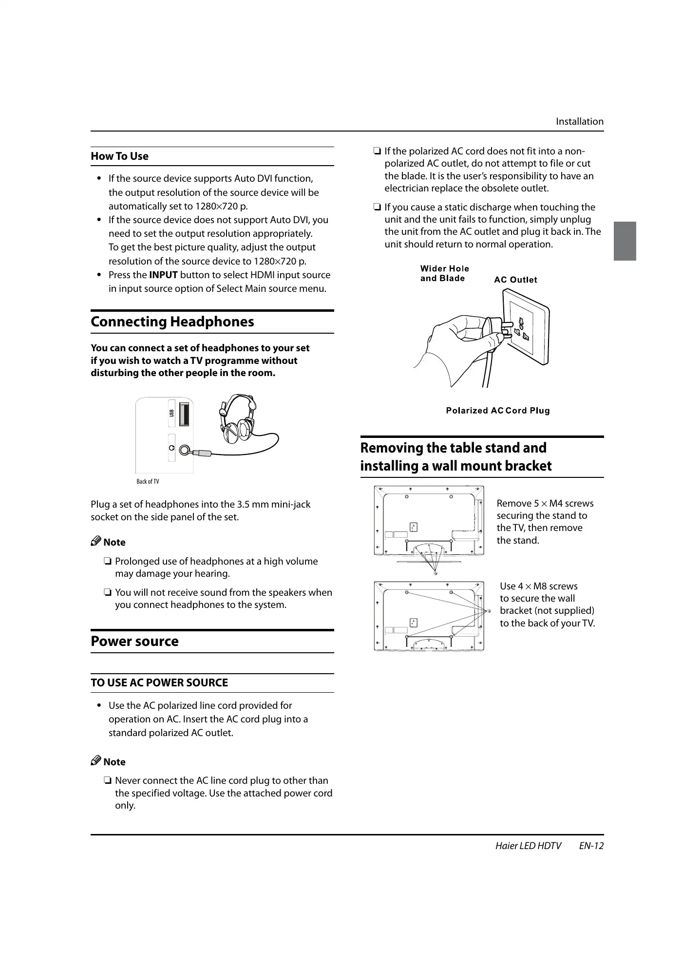 Haier HL32XSL2a Owner's Manual Manual pdf 13 page image