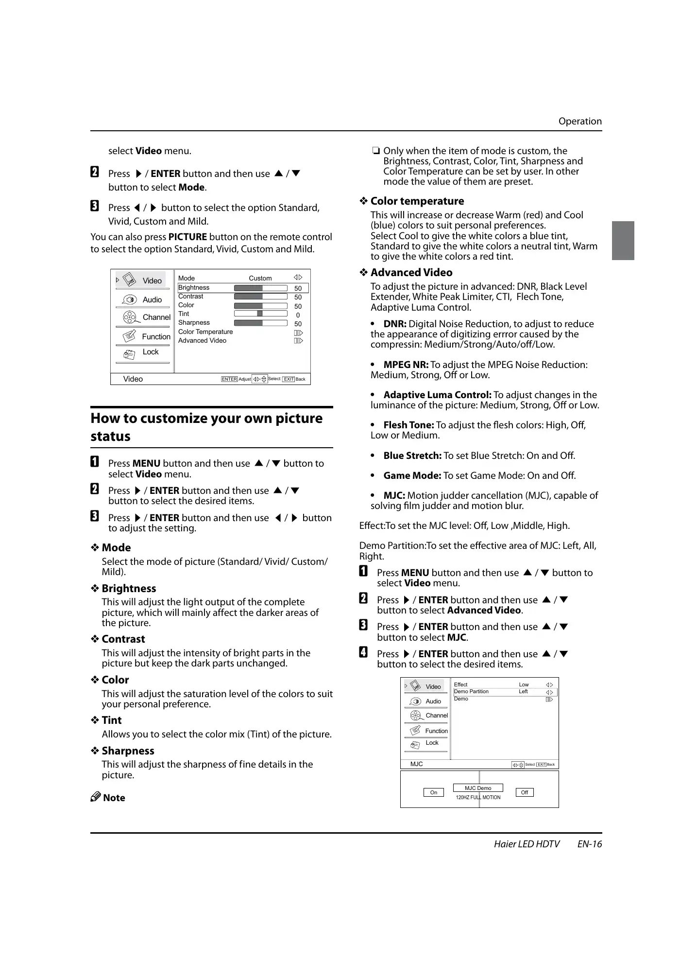 Haier HL32XSL2a Owner's Manual Manual pdf 17 page image