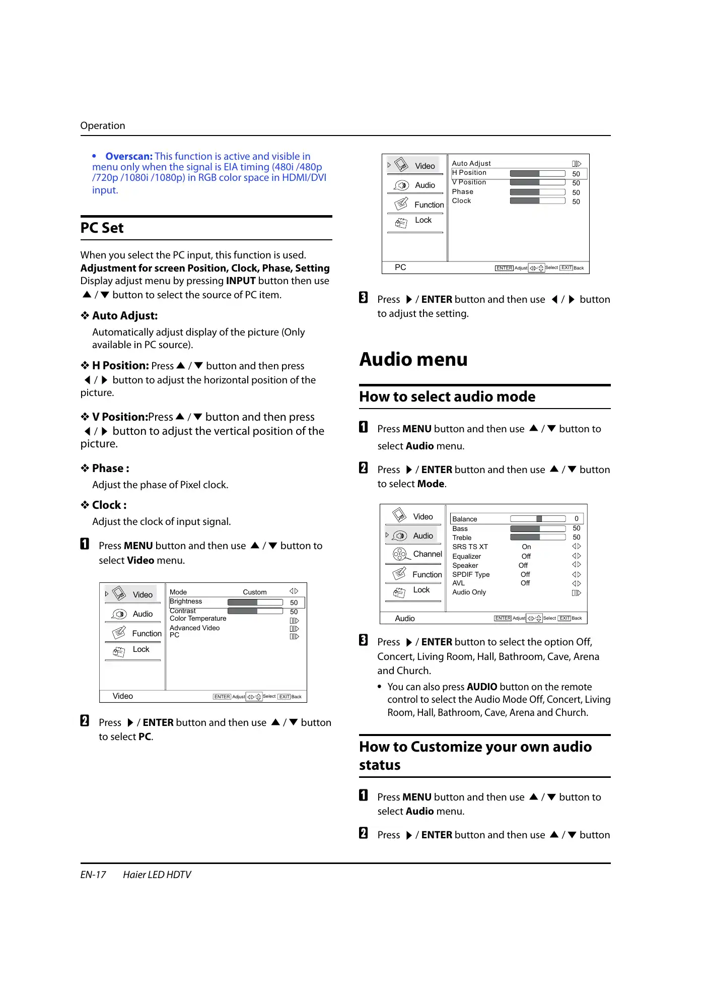 Haier HL32XSL2a Owner's Manual Manual pdf 18 page image