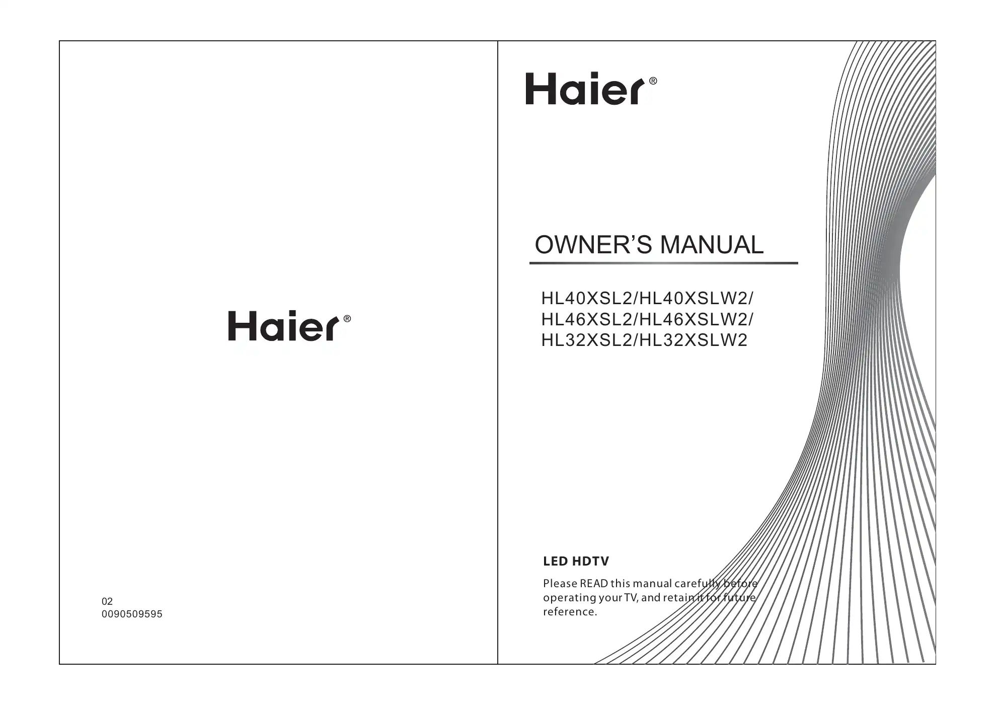 Haier HL32XSL2a Owner's Manual Manual pdf 1 page image
