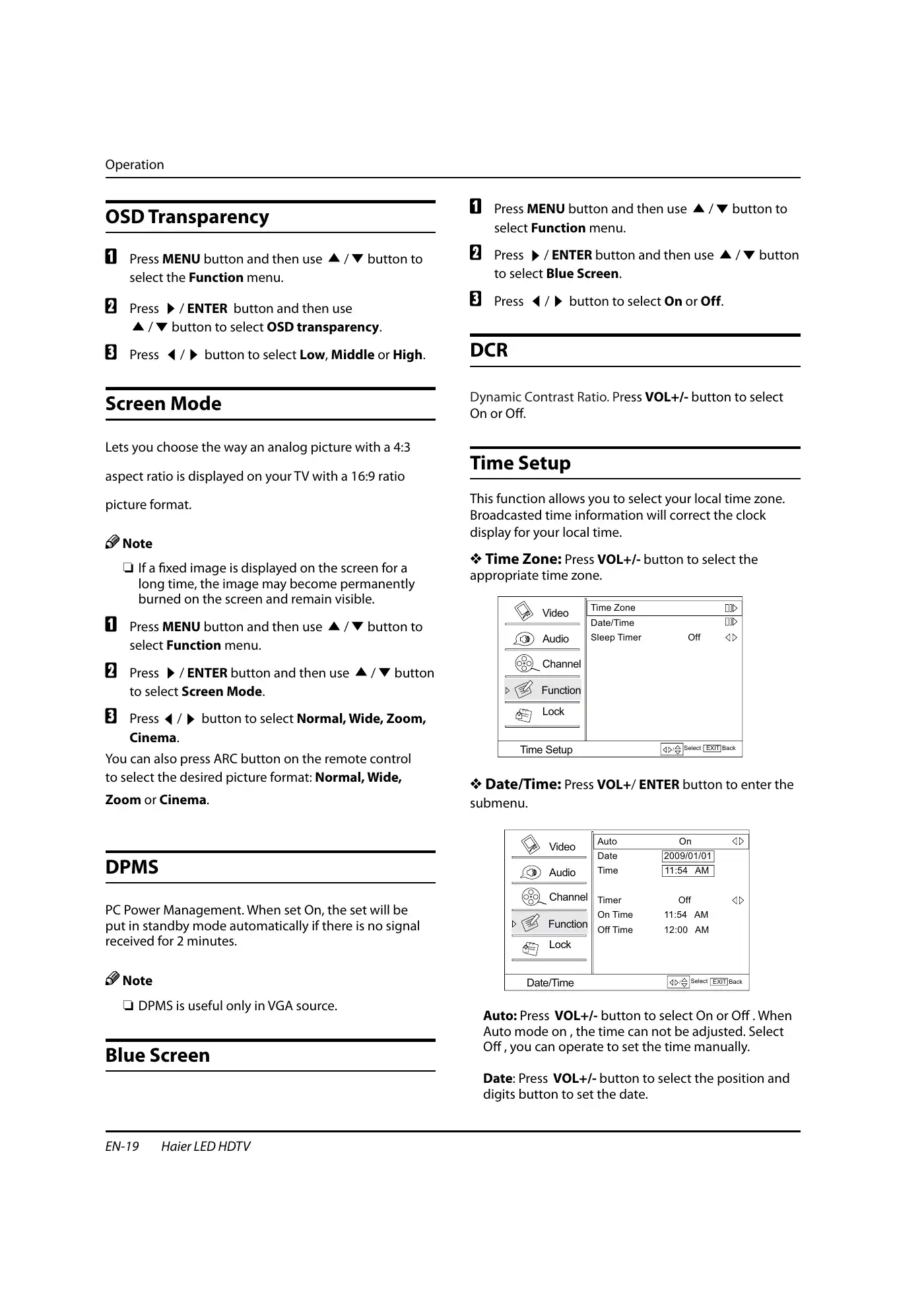 Haier HL32XSL2a Owner's Manual Manual pdf 20 page image