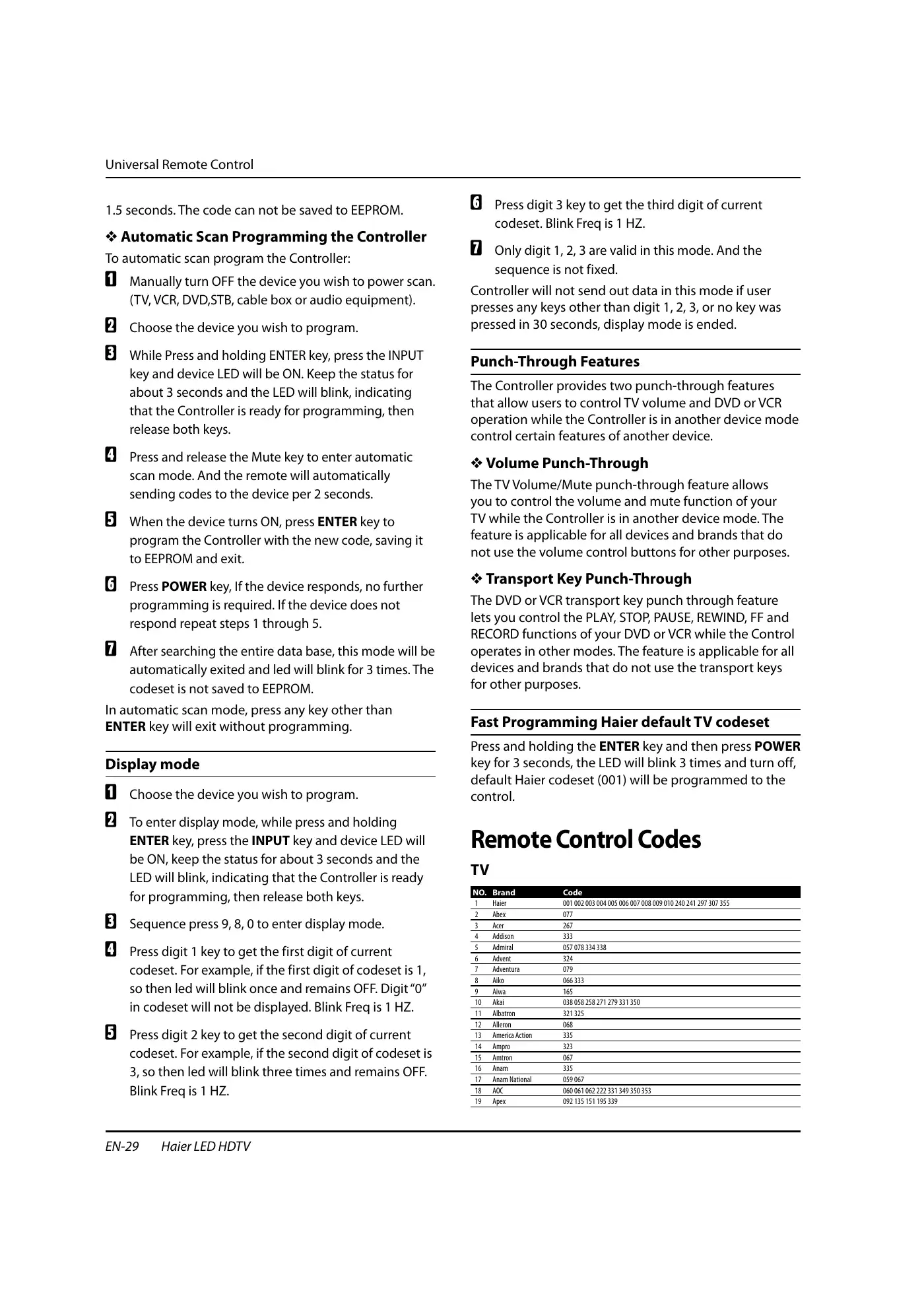 Haier HL32XSL2a Owner's Manual Manual pdf 30 page image