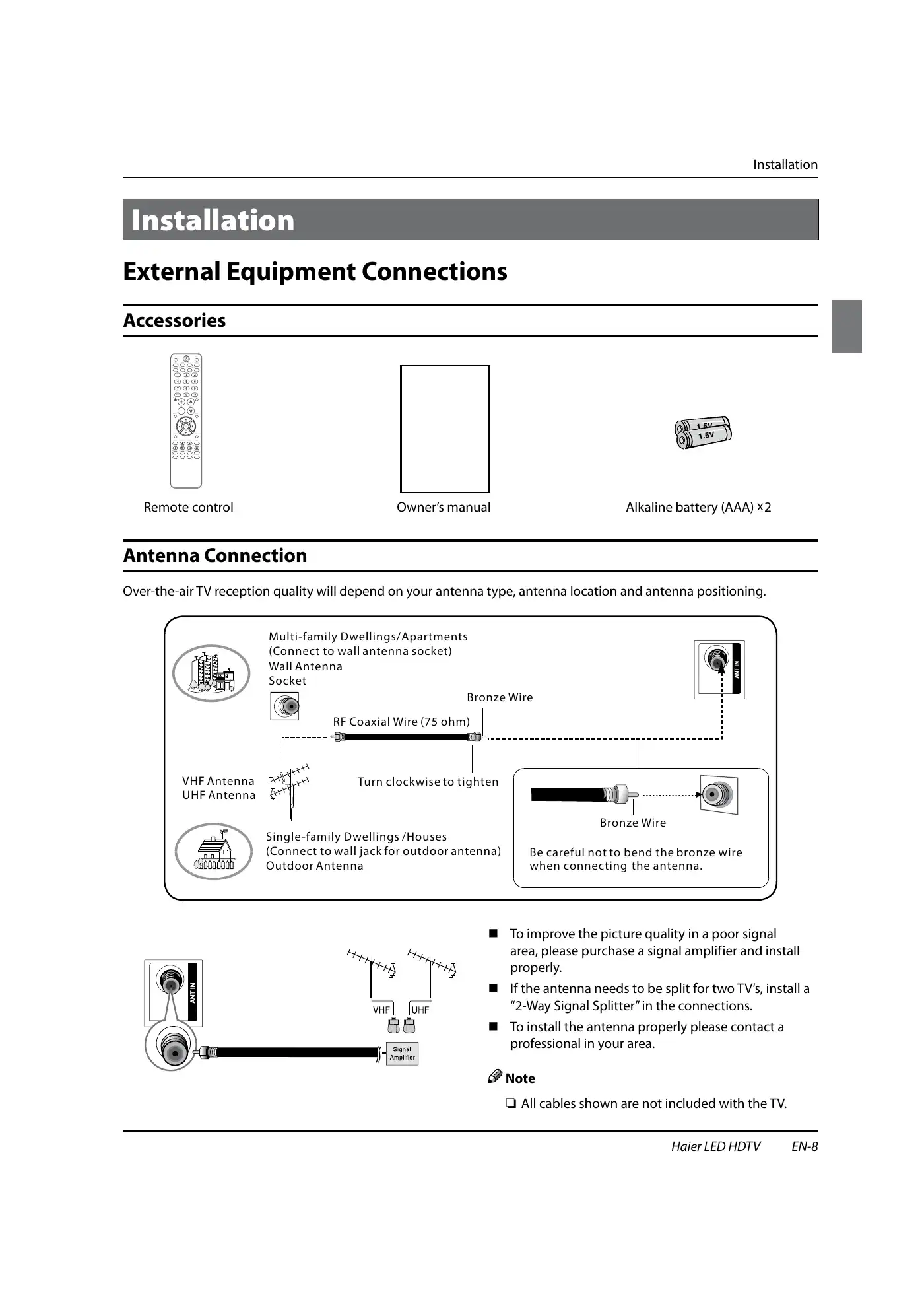Haier HL32XSL2a Owner's Manual Manual pdf 9 page image