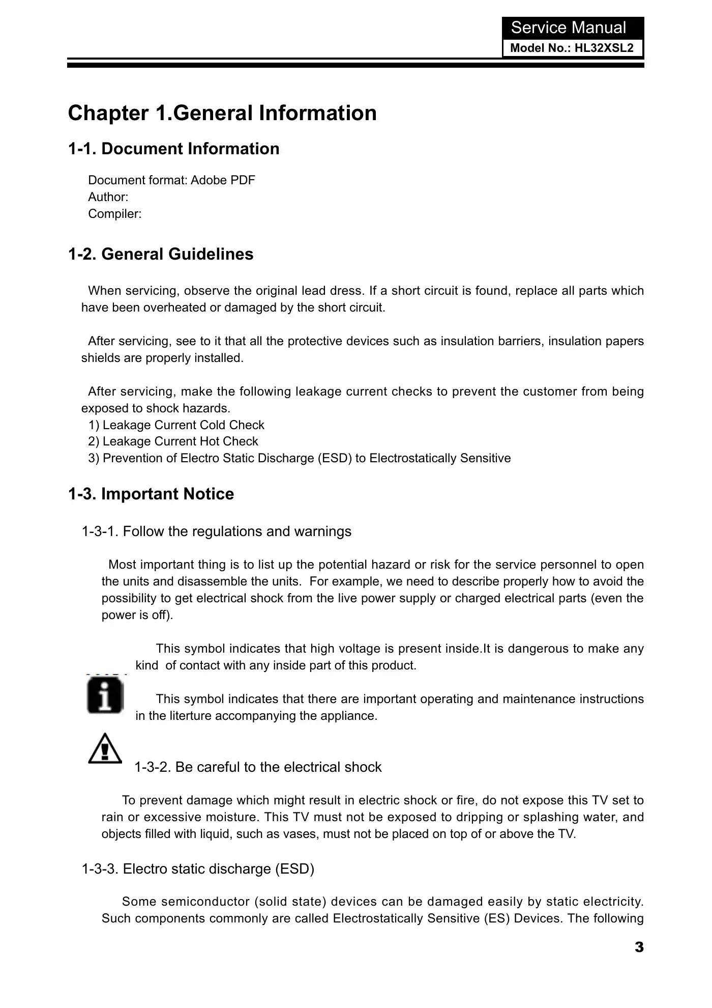 Haier HL32XSL2 Service Manual Manual pdf 4 page image