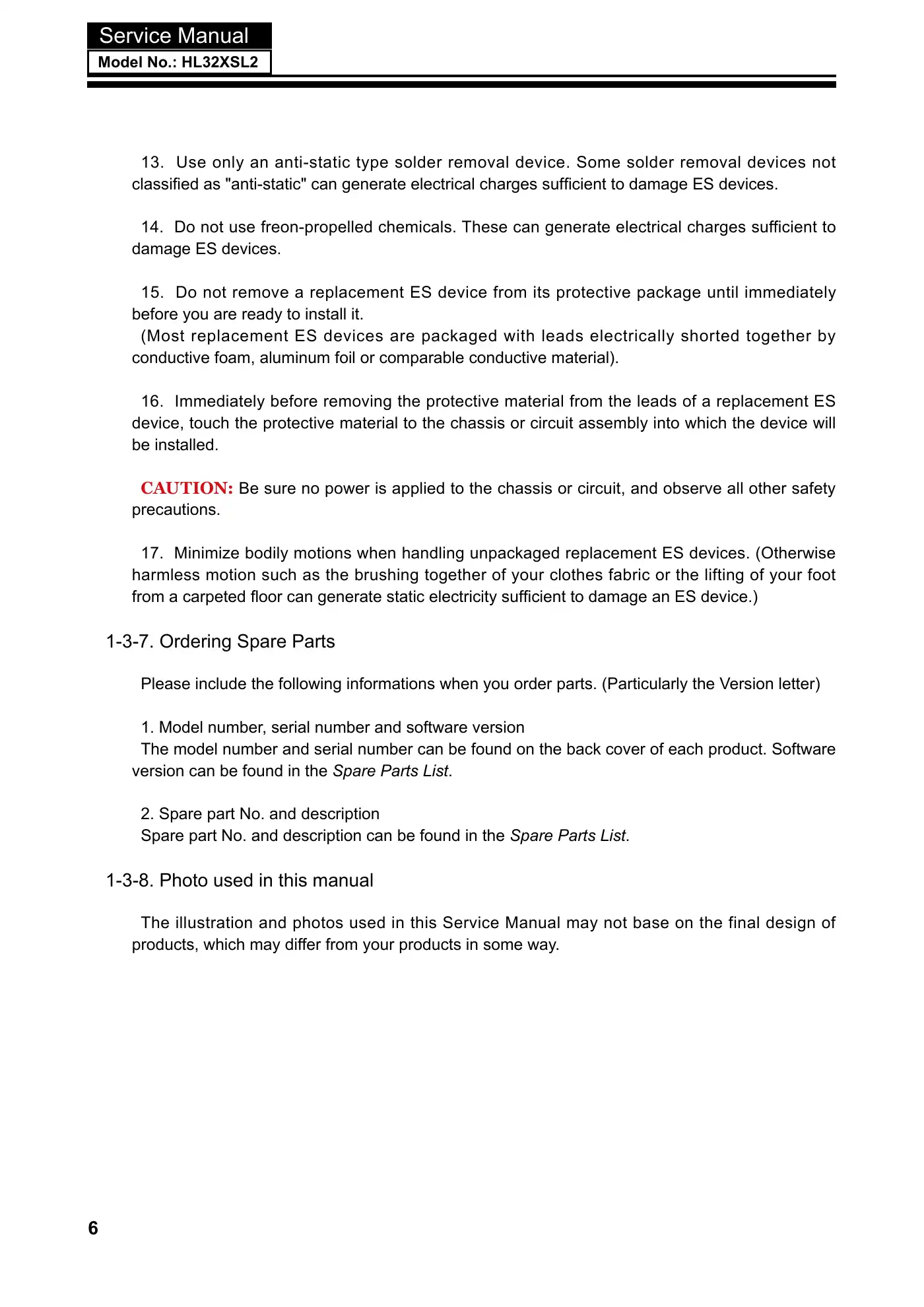 Haier HL32XSL2 Service Manual Manual pdf 7 page image