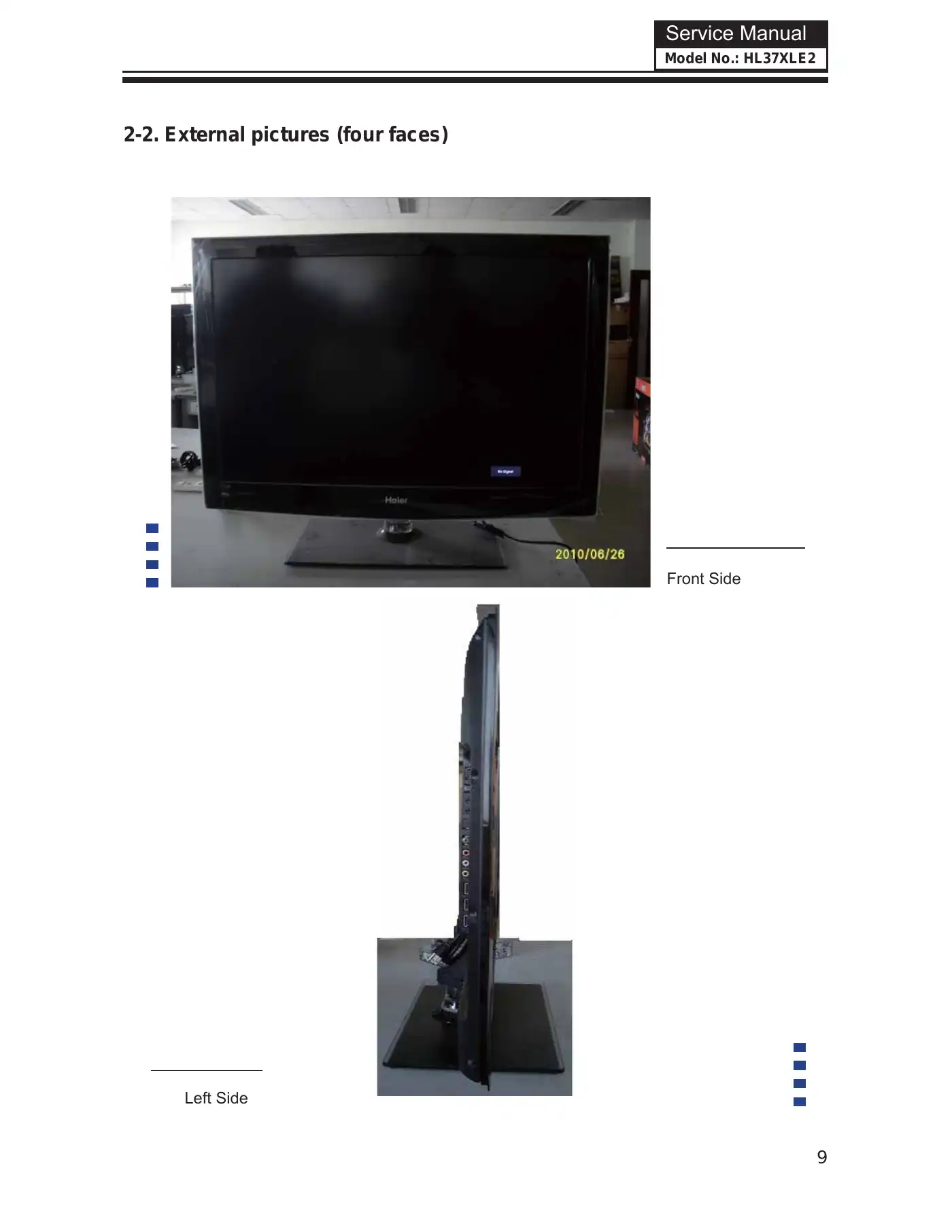 Haier HL37XLE2 Service Manual Manual pdf 10 page image
