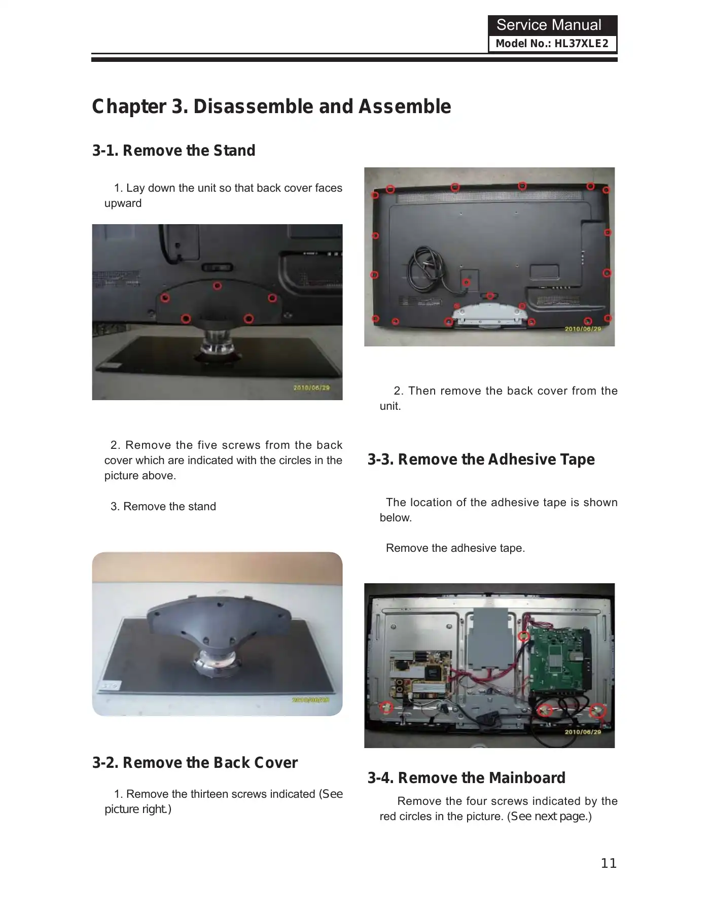 Haier HL37XLE2 Service Manual Manual pdf 12 page image