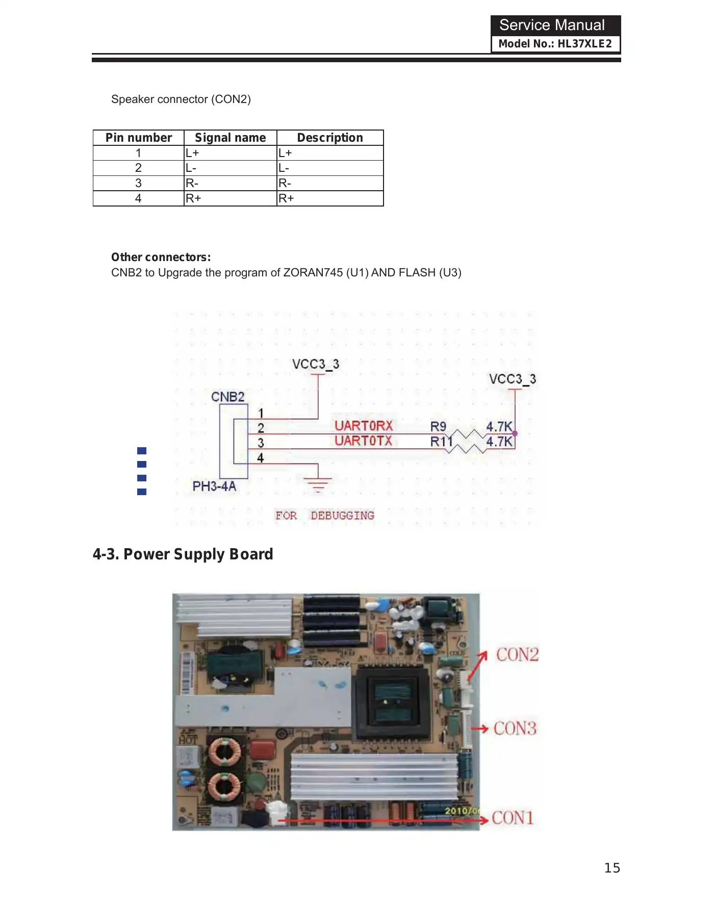 Haier HL37XLE2 Service Manual Manual pdf 16 page image