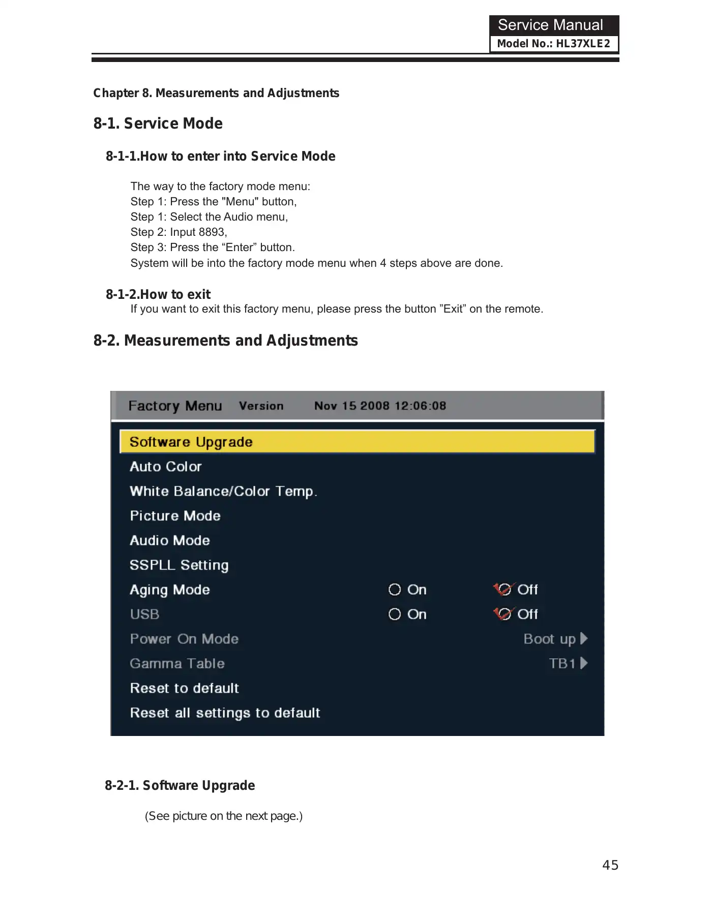 Haier HL37XLE2 Service Manual Manual pdf 46 page image