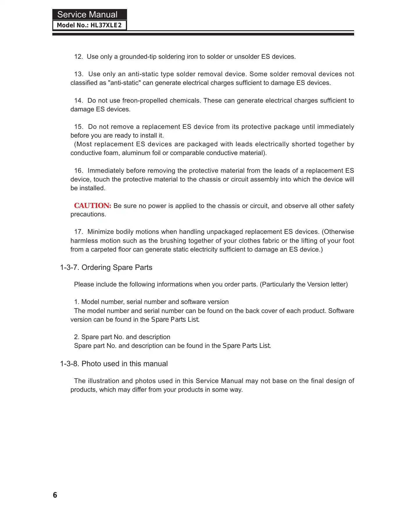 Haier HL37XLE2 Service Manual Manual pdf 7 page image