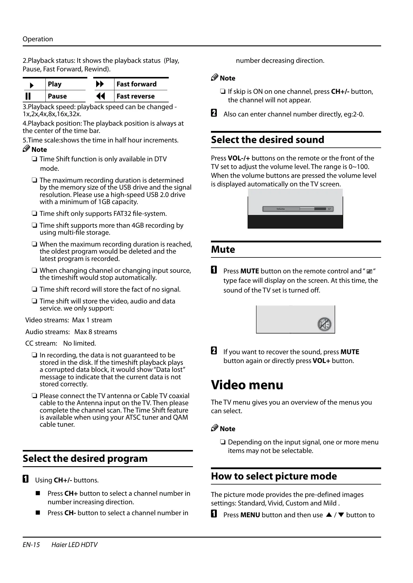 Haier HL40XSL2a Owner's Manual Manual pdf 16 page image