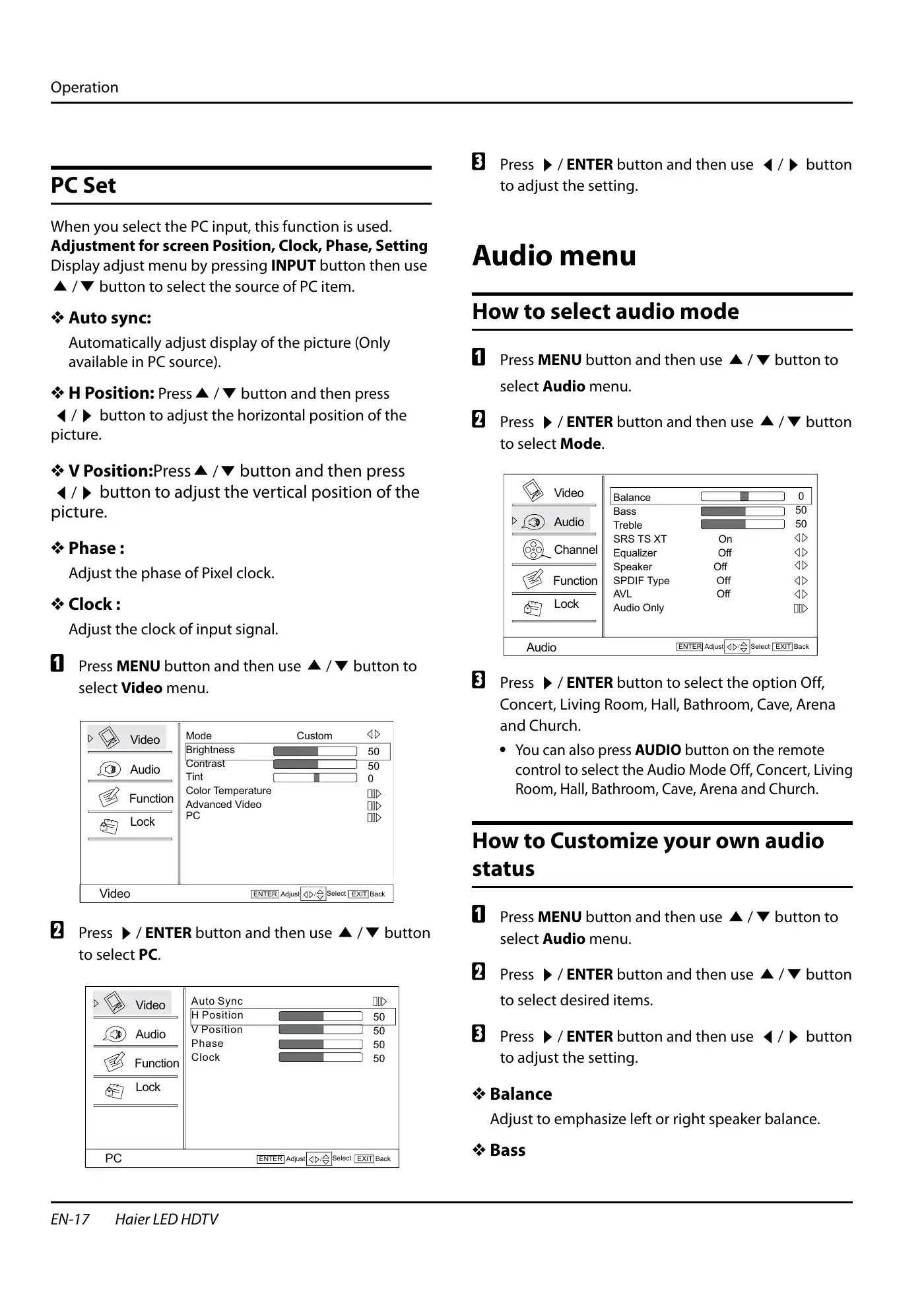 Haier HL40XSL2a Owner's Manual Manual pdf 18 page image
