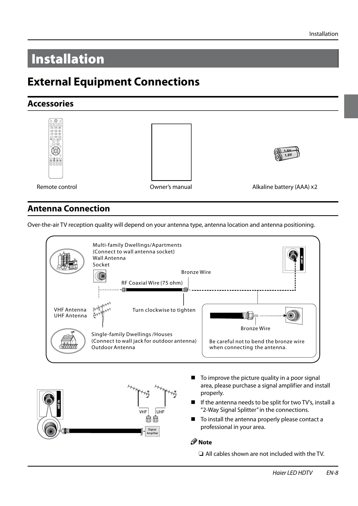Haier HL40XSL2a Owner's Manual Manual pdf 9 page image