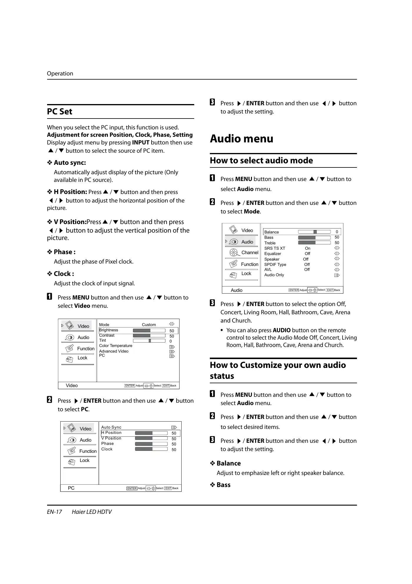 Haier HL40XSL2b Owner's Manual Manual pdf 18 page image