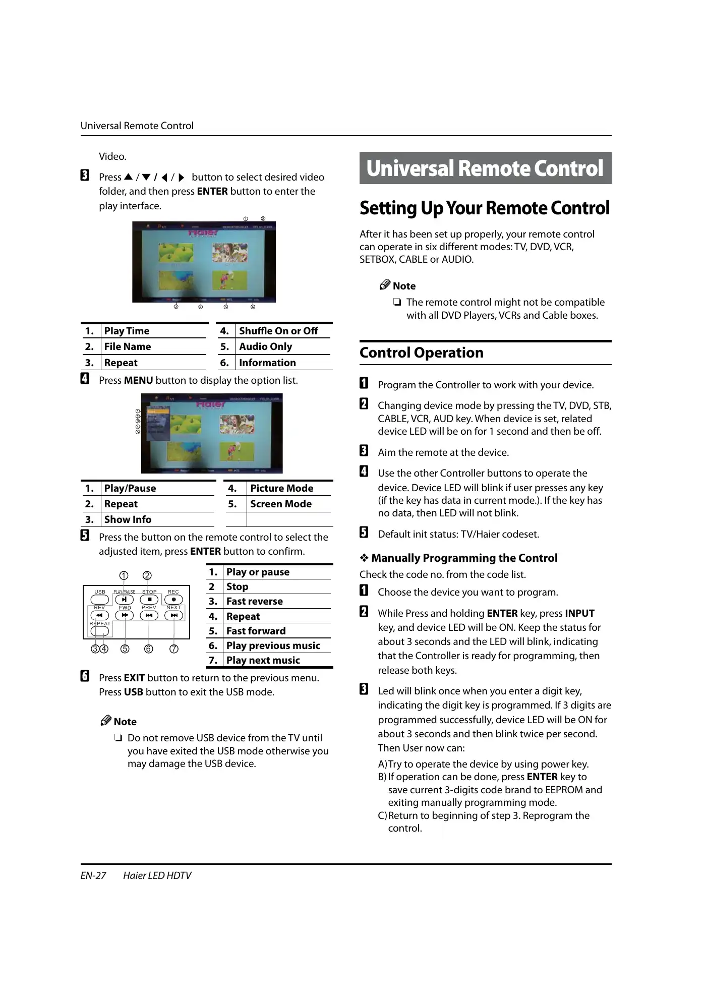 Haier HL40XSL2b Owner's Manual Manual pdf 28 page image