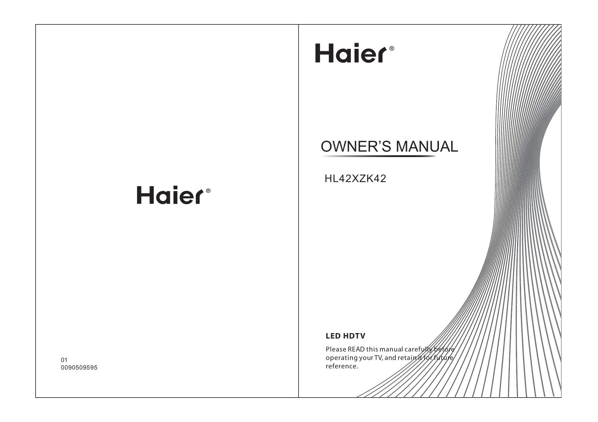 Haier HL42XZK42a Owner's Manual Manual pdf 1 page image