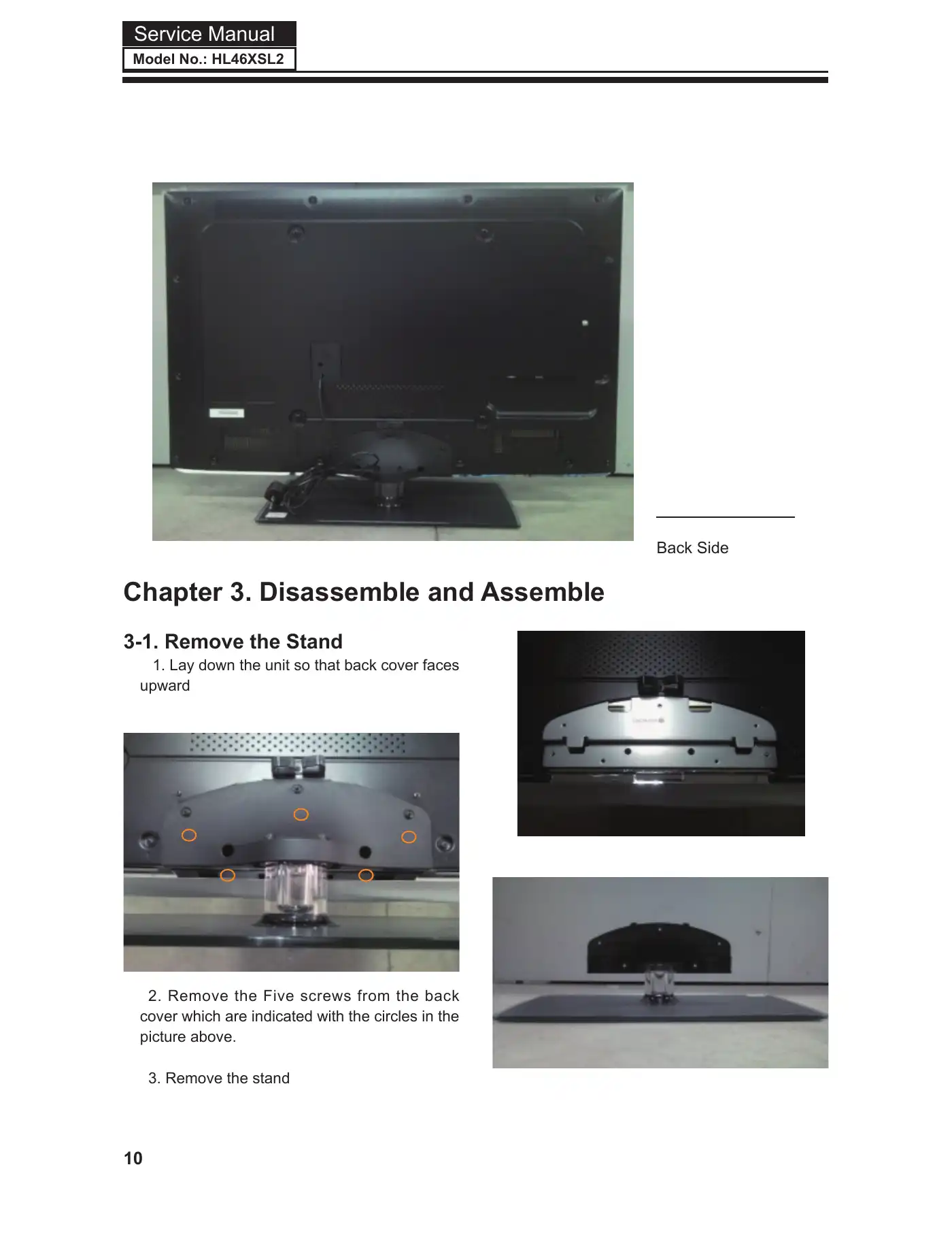 Haier HL46XSL2 Service Manual Manual pdf 11 page image