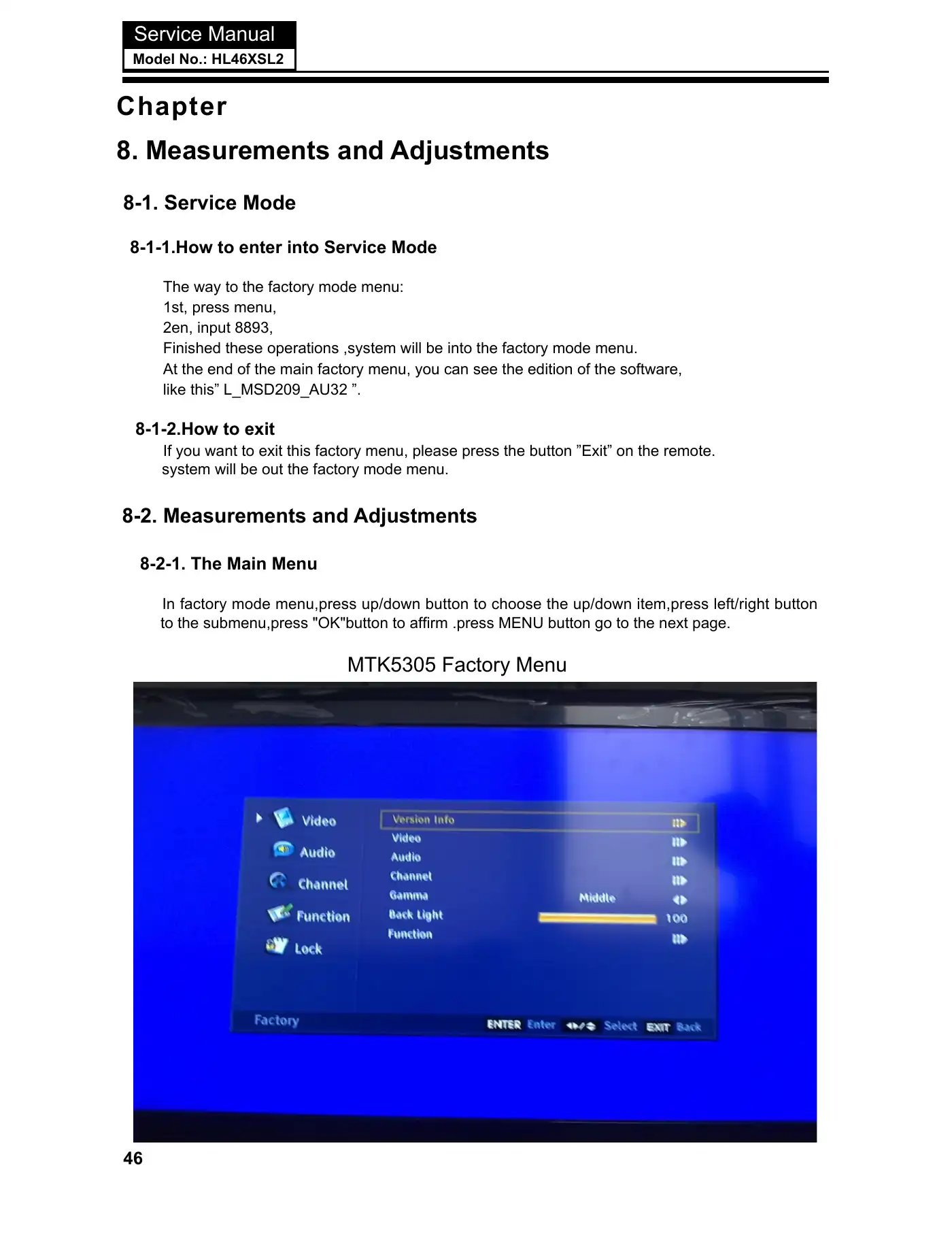 Haier HL46XSL2 Service Manual Manual pdf 48 page image