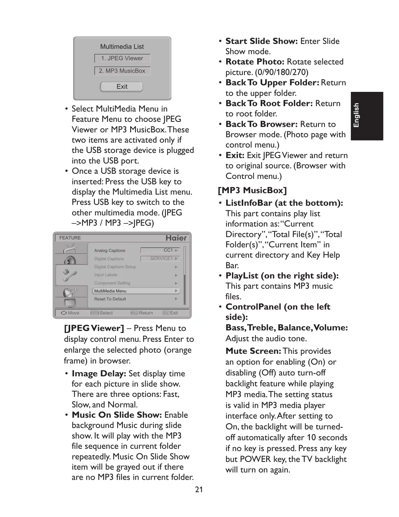 Haier HLC24XLP2 User Manual Manual pdf 21 page image