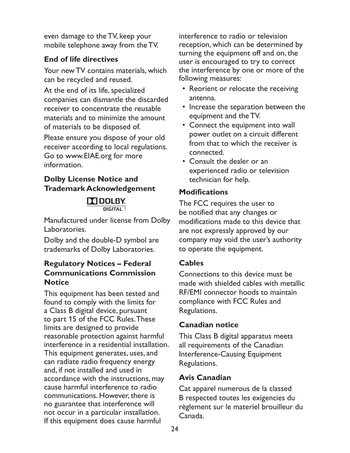 Haier HLC24XLP2 User Manual Manual pdf 24 page image