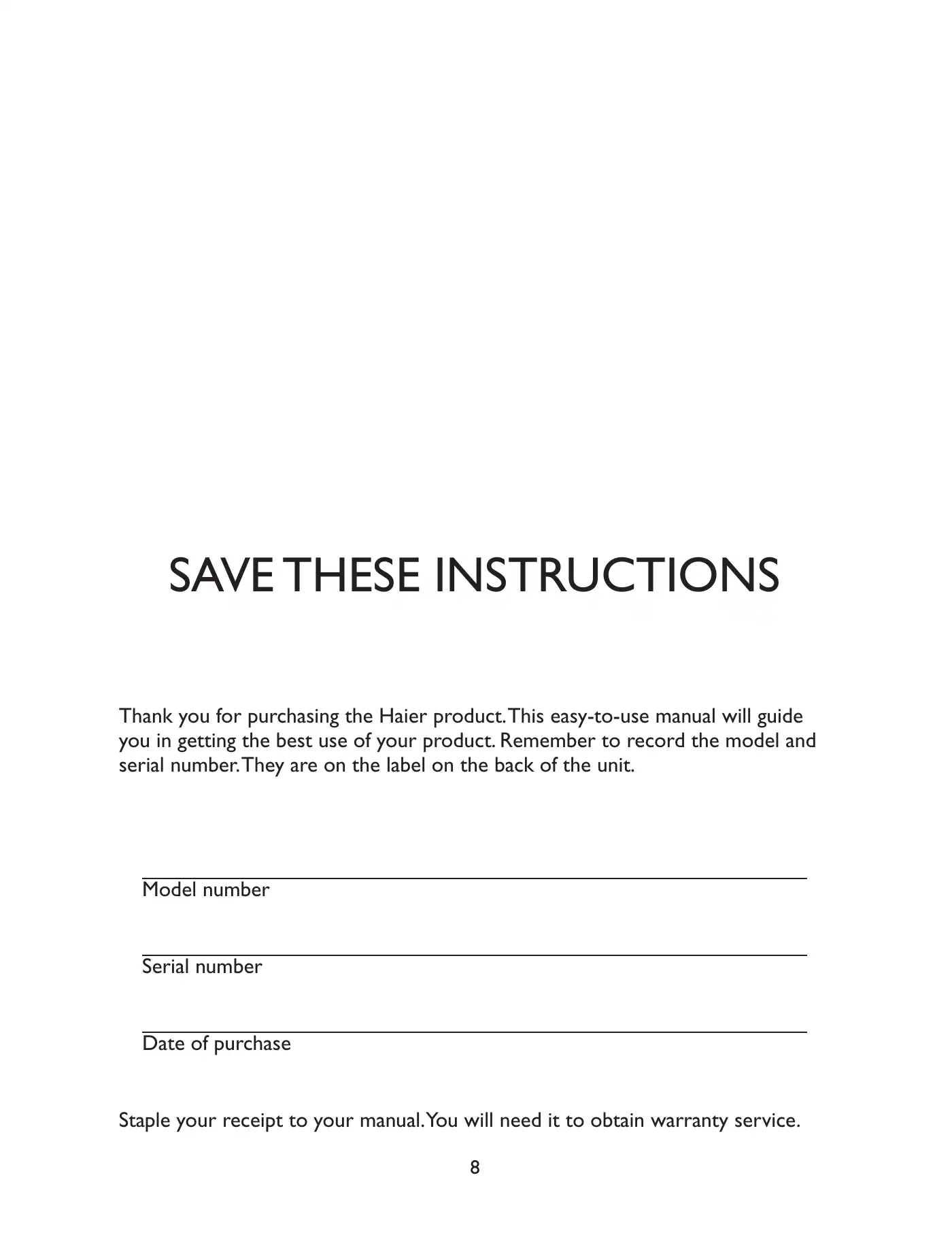 Haier HLC24XLP2 User Manual Manual pdf 8 page image