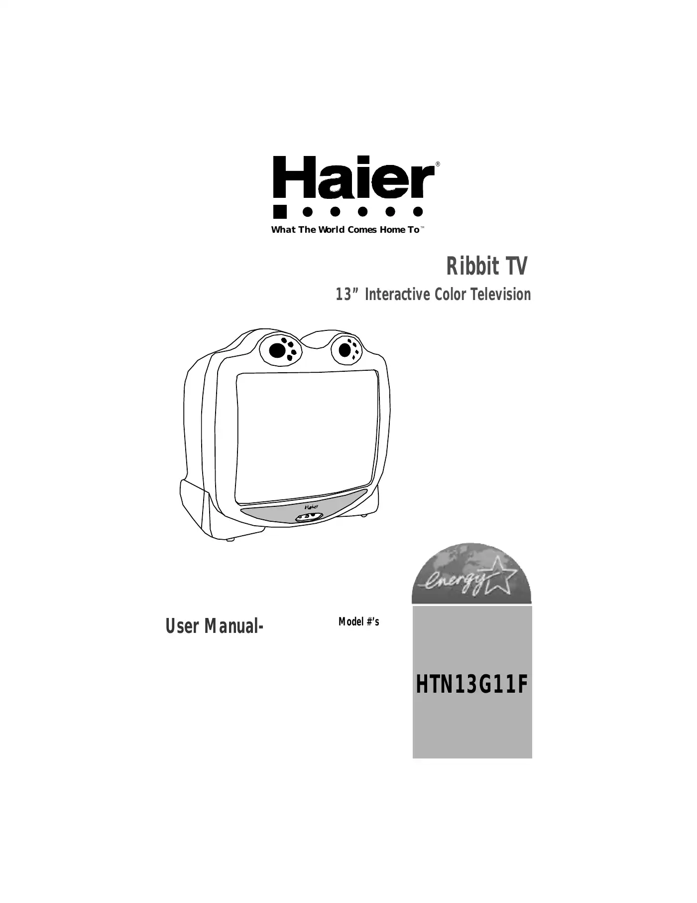 Haier HTN13G11F - 12-01 User Manual Manual pdf 1 page image