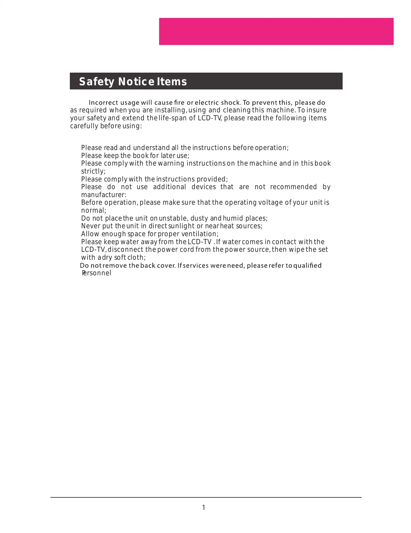 Haier L22A11W User Manual Manual pdf 4 page image