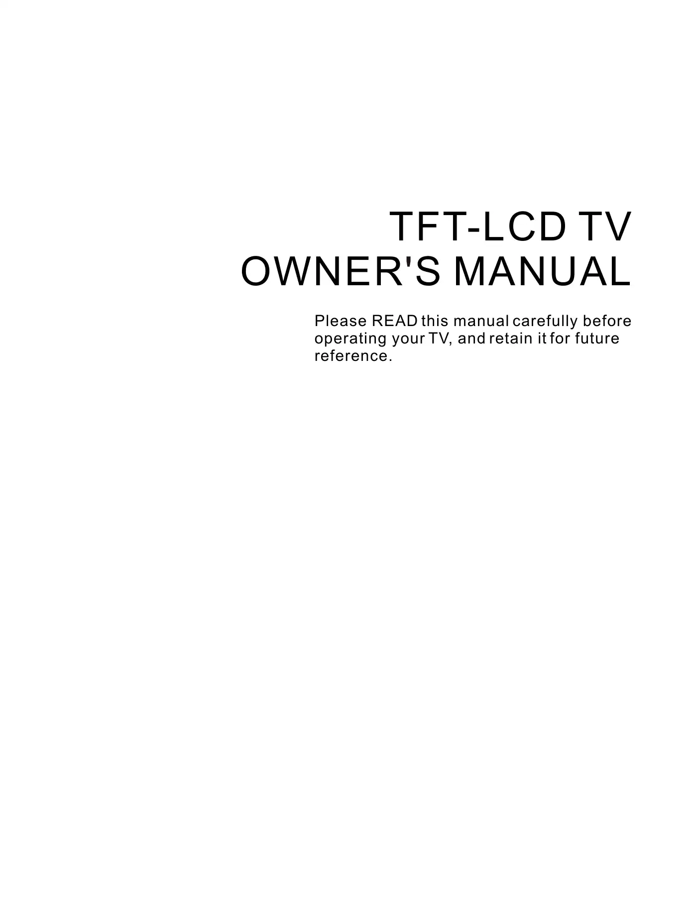 Haier L2627 Owner's Manual Manual pdf 1 page image