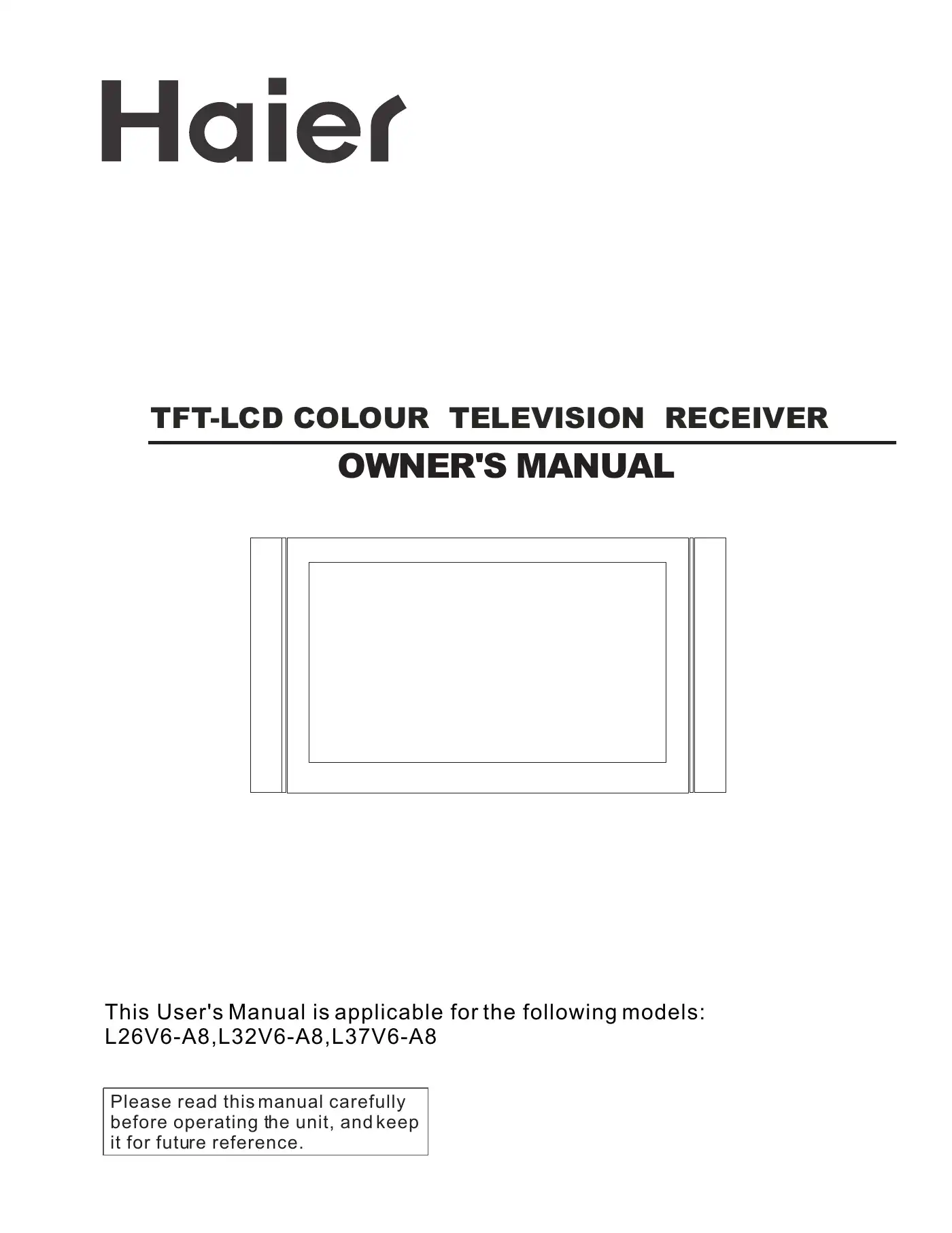 Haier L26V6-A8 Owner's Manual Manual pdf 1 page image