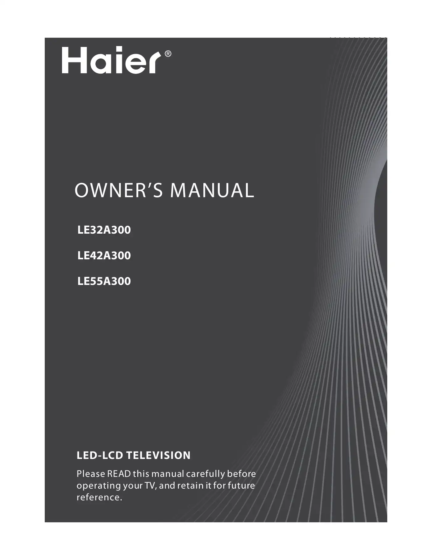 Haier LE42A300 Owner's Manual Manual pdf 1 page image