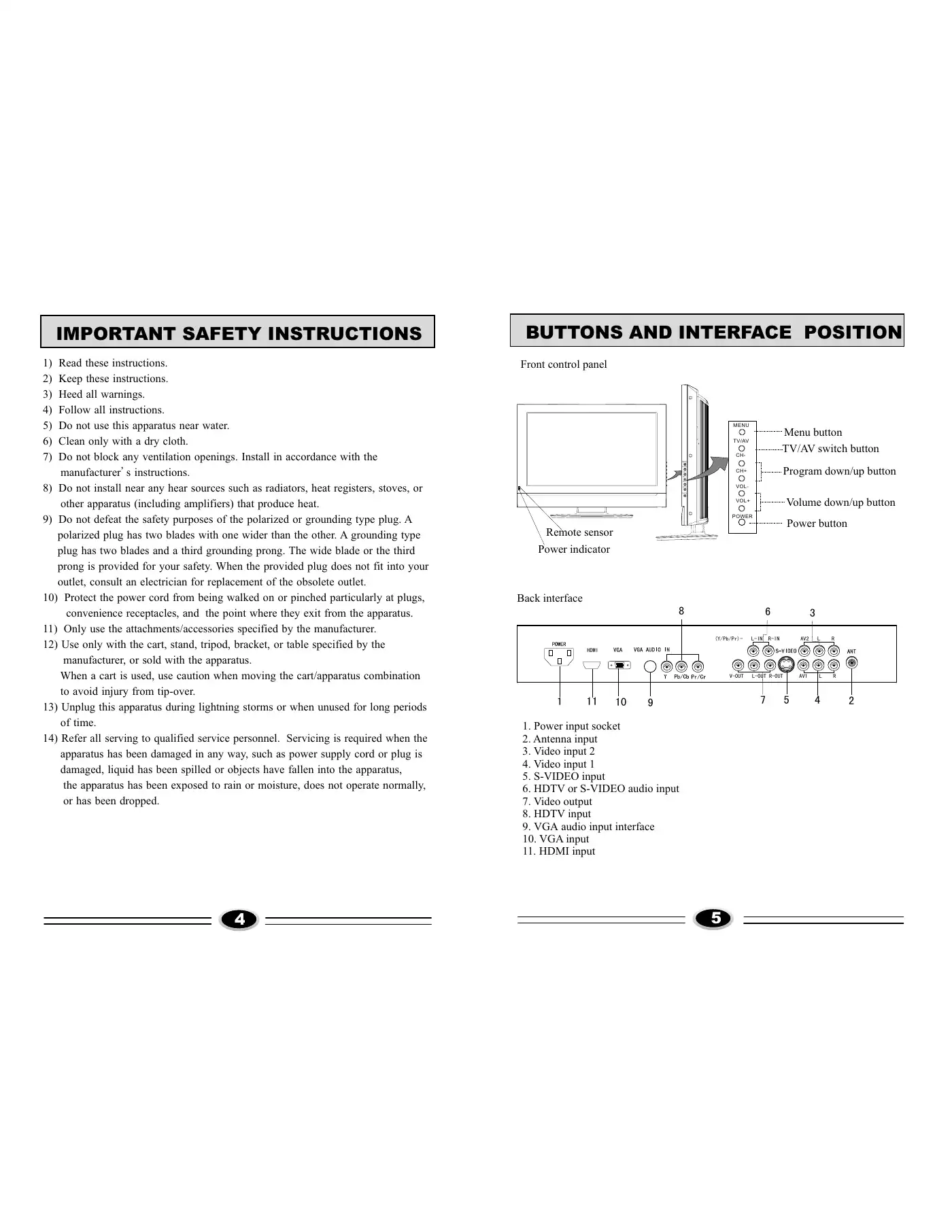 Haier LC-2710D Operating Instructions Manual Manual pdf 4 page image