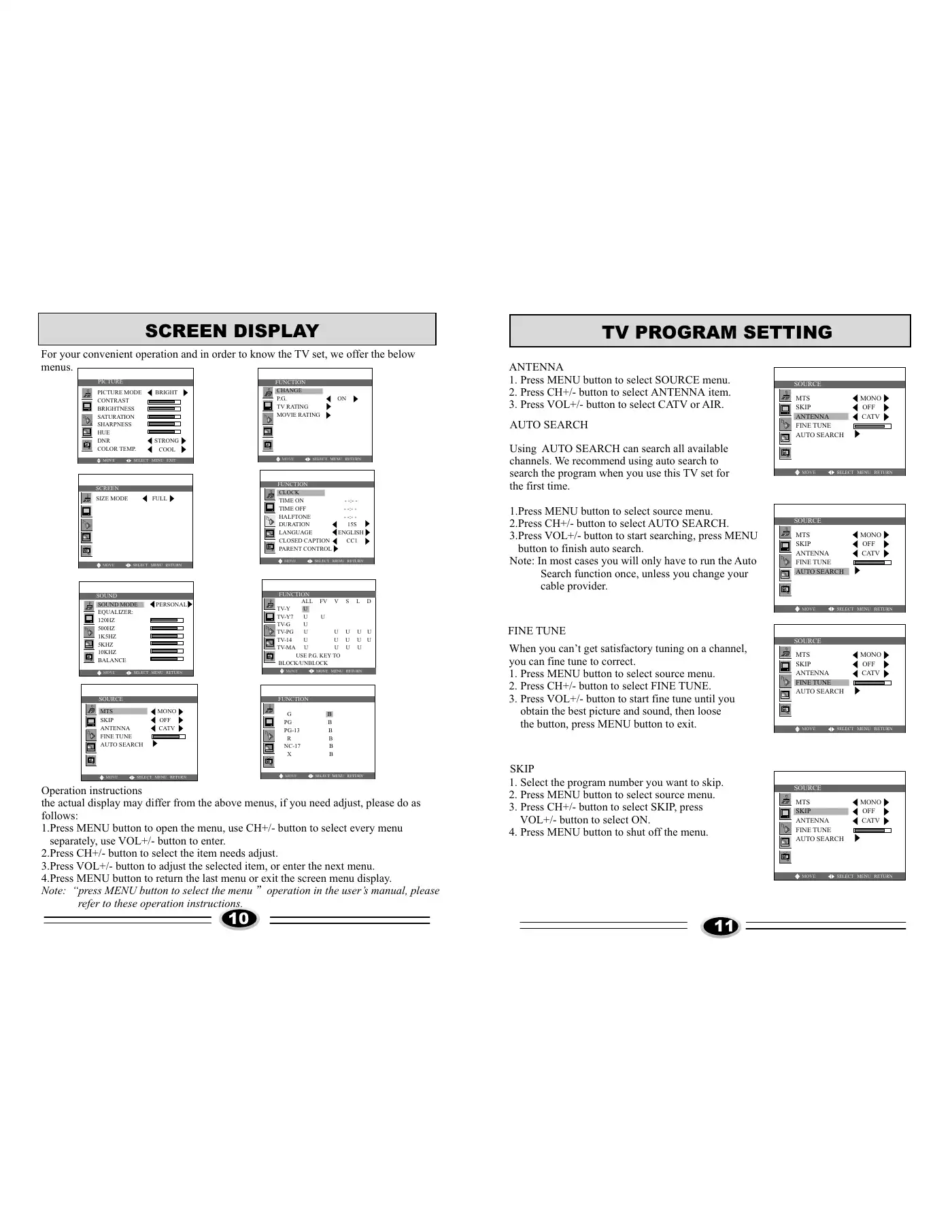 Haier LC-2710D Operating Instructions Manual Manual pdf 7 page image
